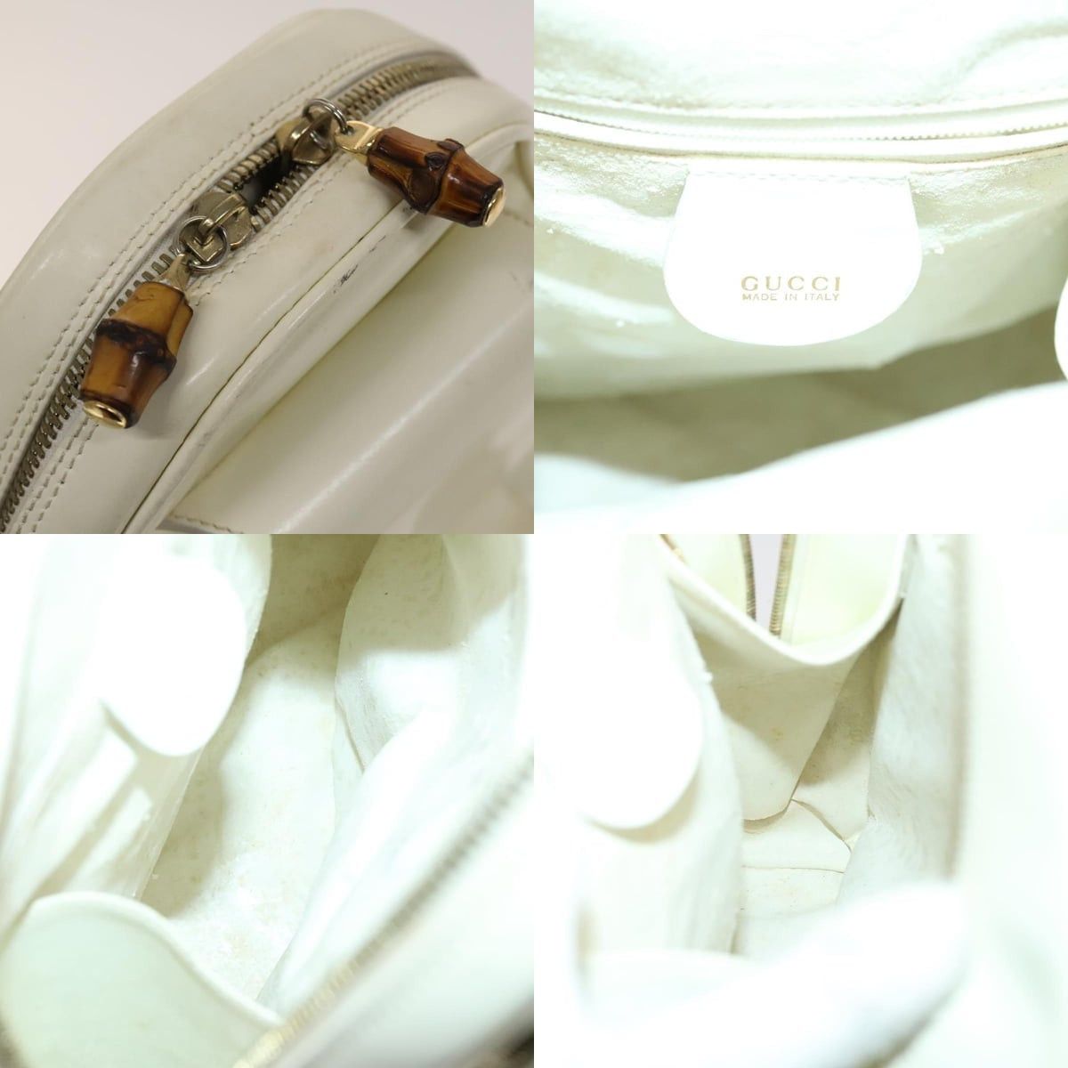 Gucci GUCCI Bamboo Body Bag Patent Leather White Gold 003 3444 Size ONE SIZE - 11 Thumbnail