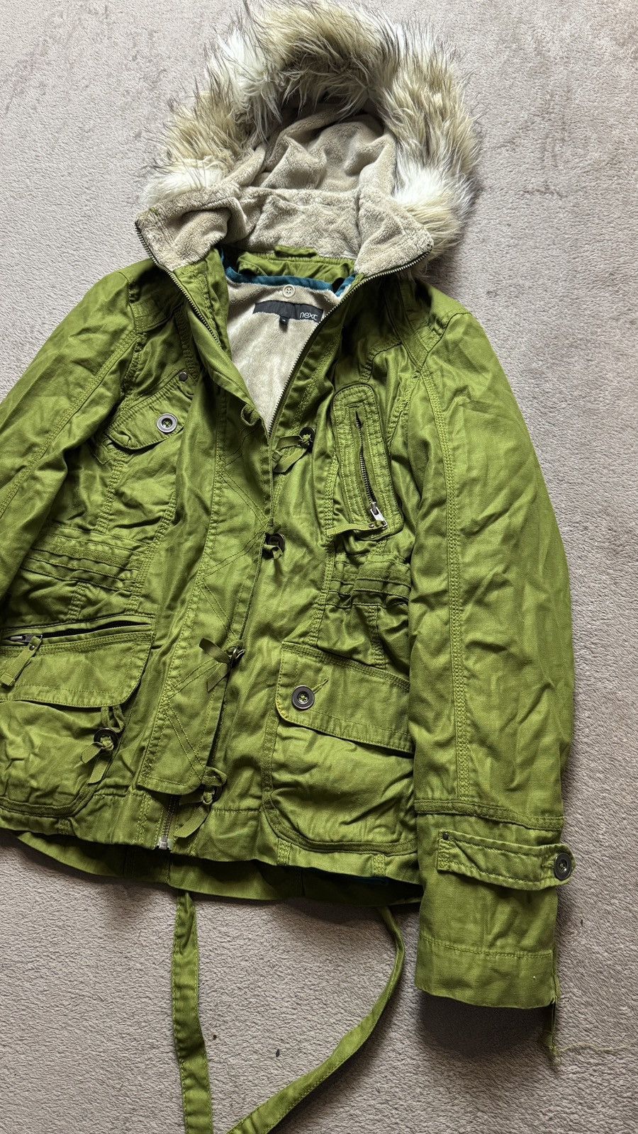 Japanese Brand Military Vintage Faded Fur Hood Jacket y2k Goa LGB Dsquared2 Size US M / EU 48-50 / 2 - 4 Thumbnail