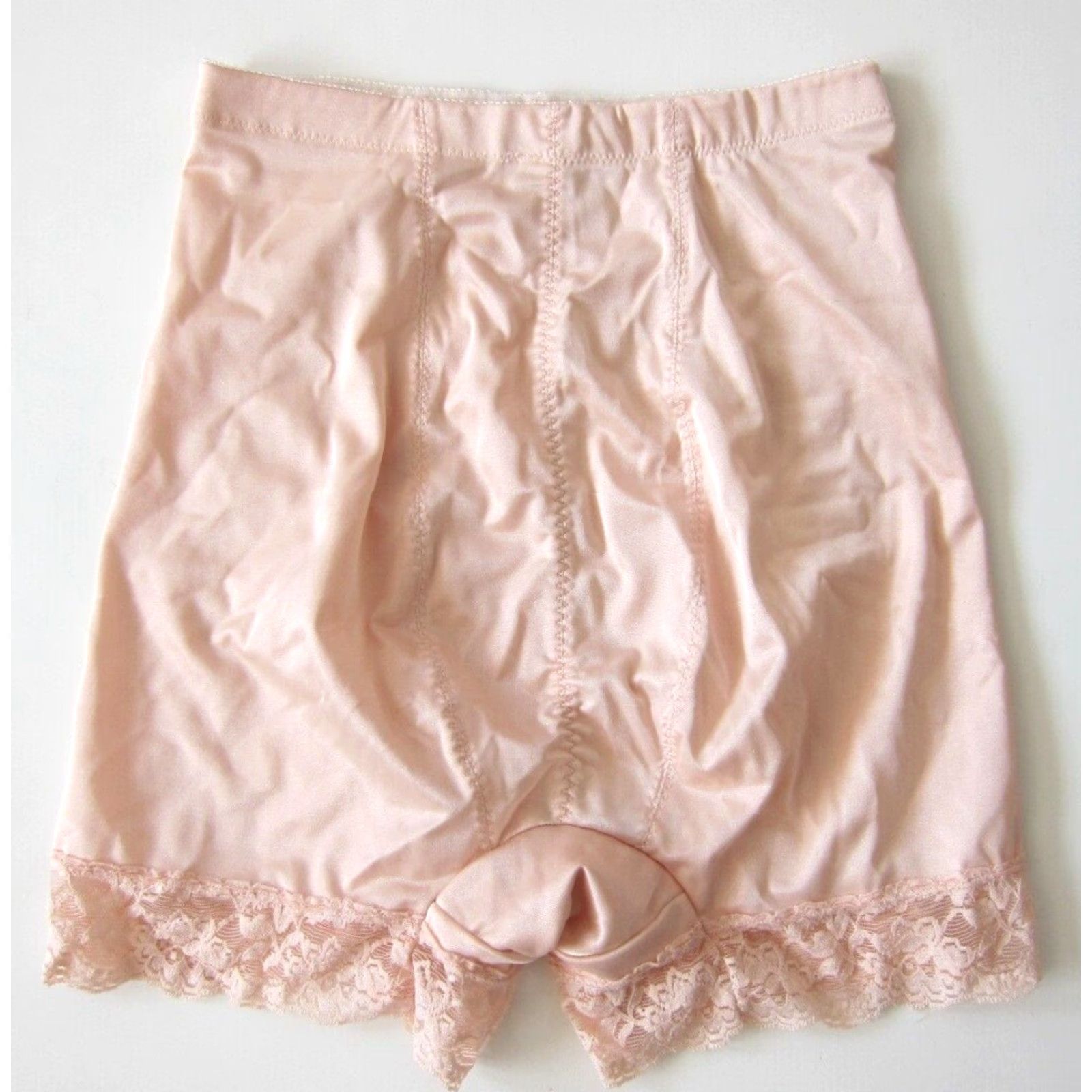Vintage Chantal Pink Lace Stretch High Rise Waist Lingerie Compression Shorts Women XL Size 40" / US 18 - 6 Thumbnail