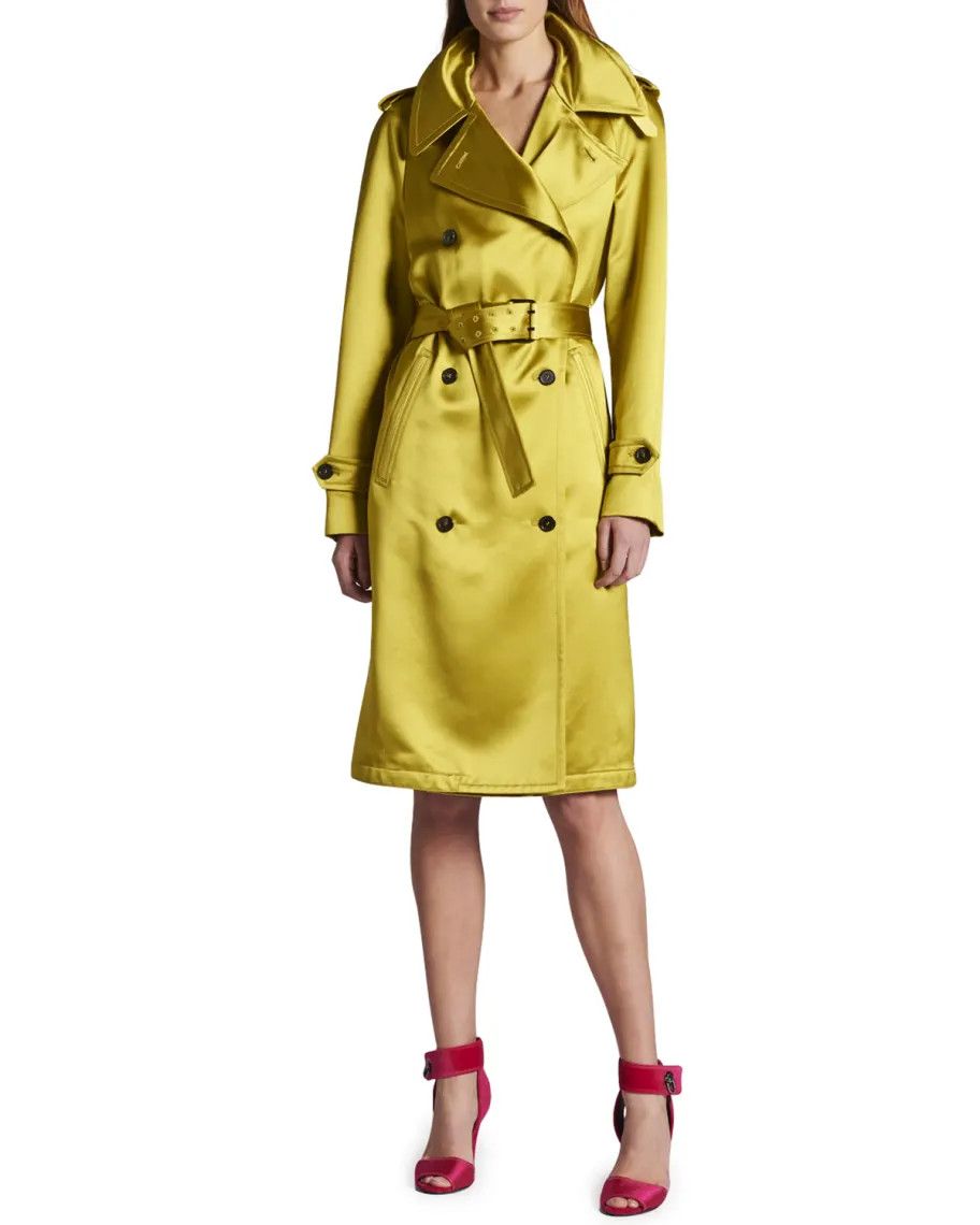 o1loc1c0724 CP1516 Trench Coat in Yellow