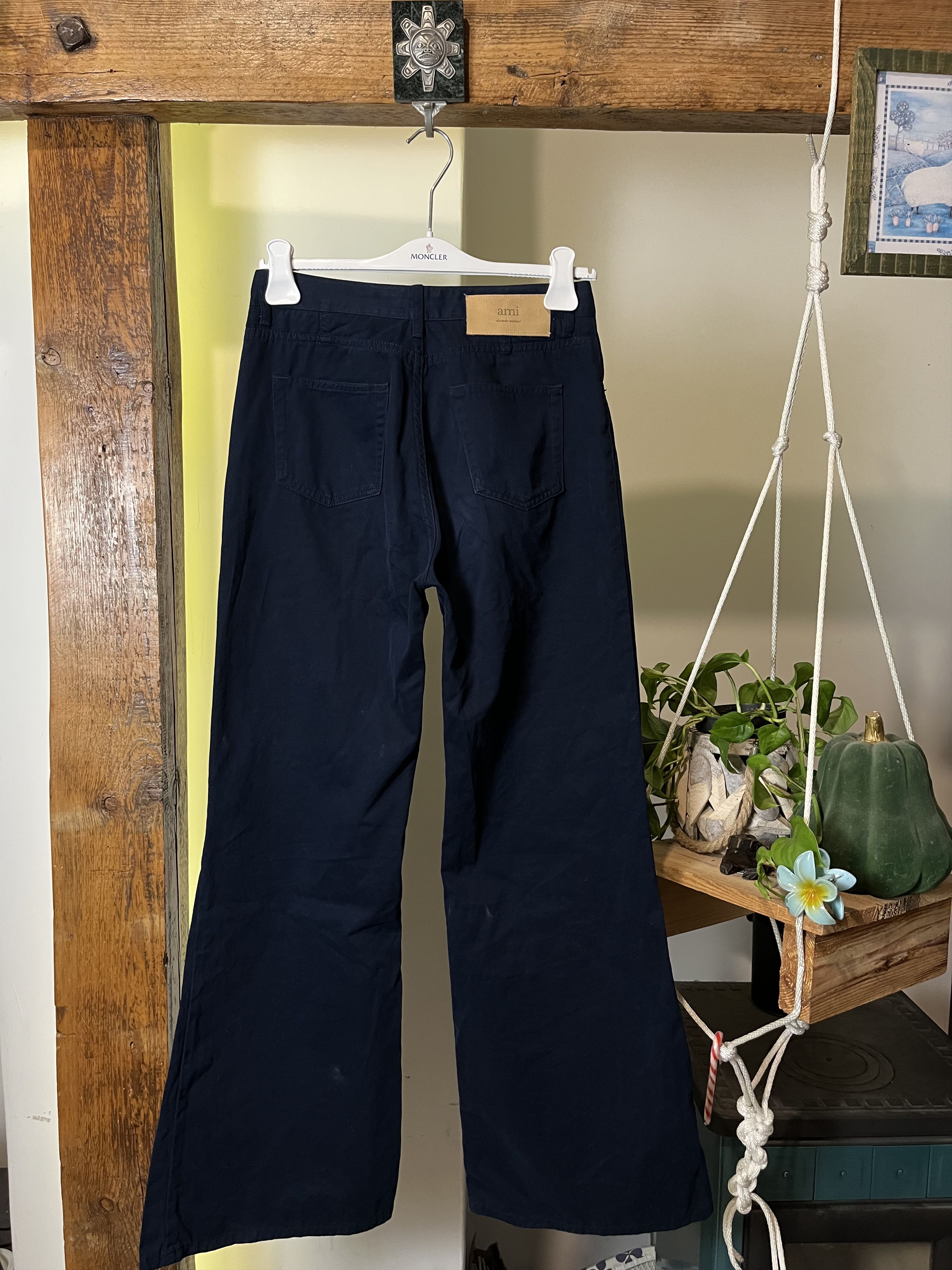 AMI × Designer AMI Flare Fit Trousers Womens Pants Made in Portugal Size 29" - 2 Thumbnail