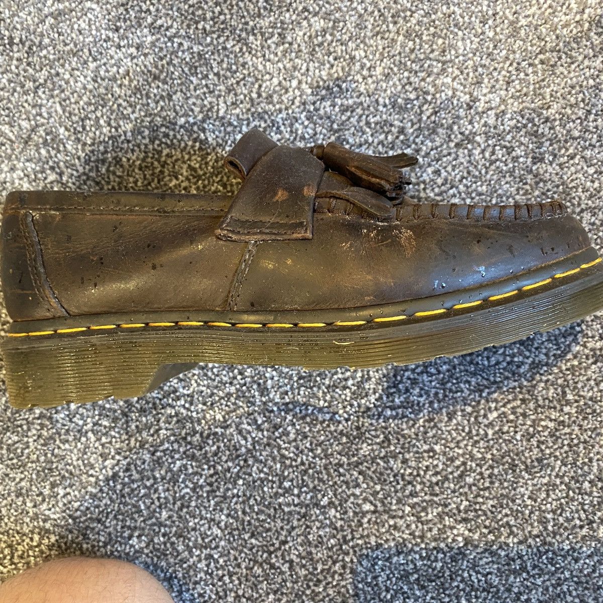 Dr. Martens Doc Marten’s Adrian Crazy Horse Leather Tassel Loafers Size US 6.5 / EU 39-40 - 7 Thumbnail