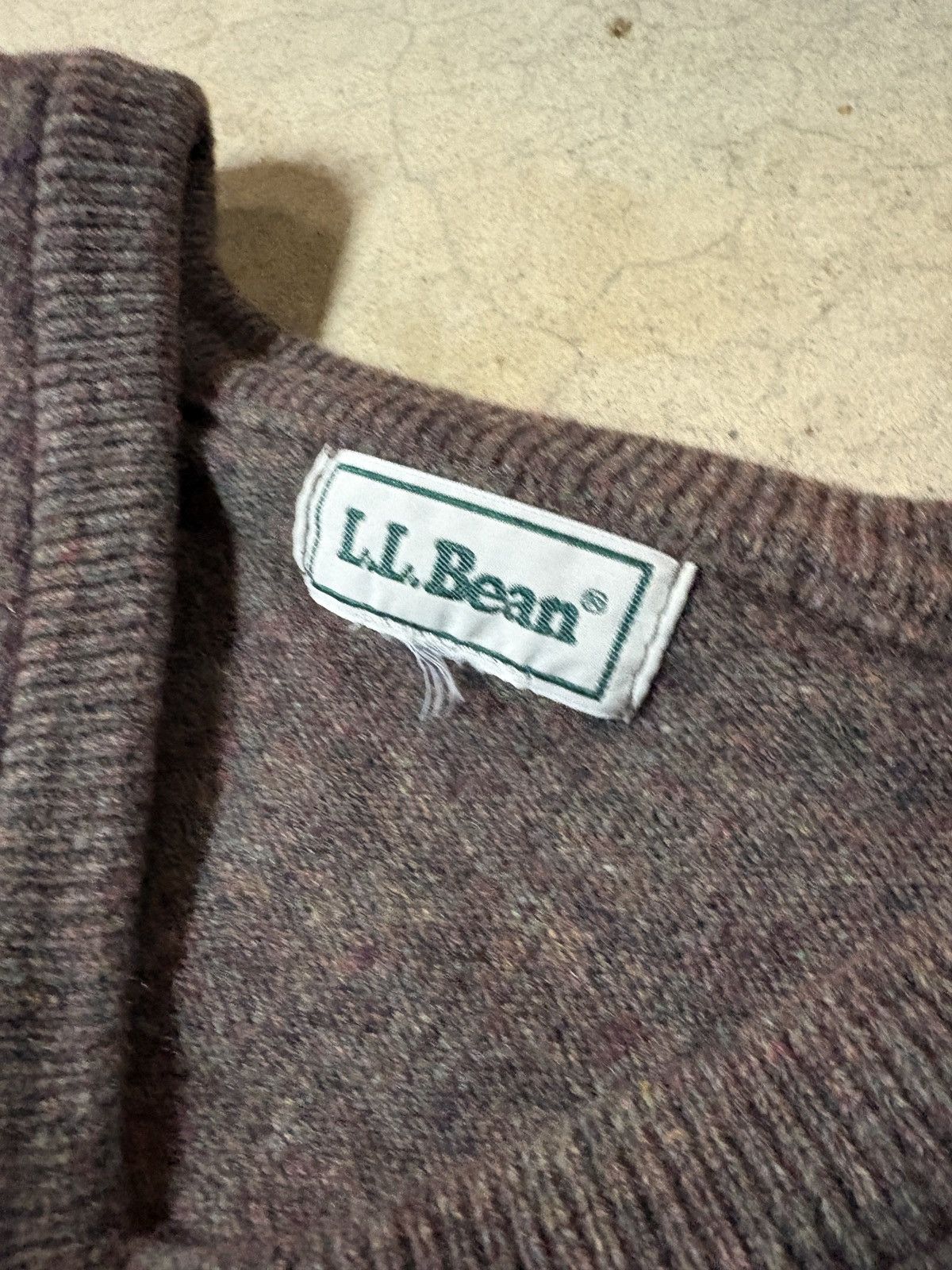 L.L. Bean Vintage 80’s L.L. Bean Argyle Lamb Wool Sweater V-Neck Brown Size US XL / EU 56 / 4 - 6 Thumbnail