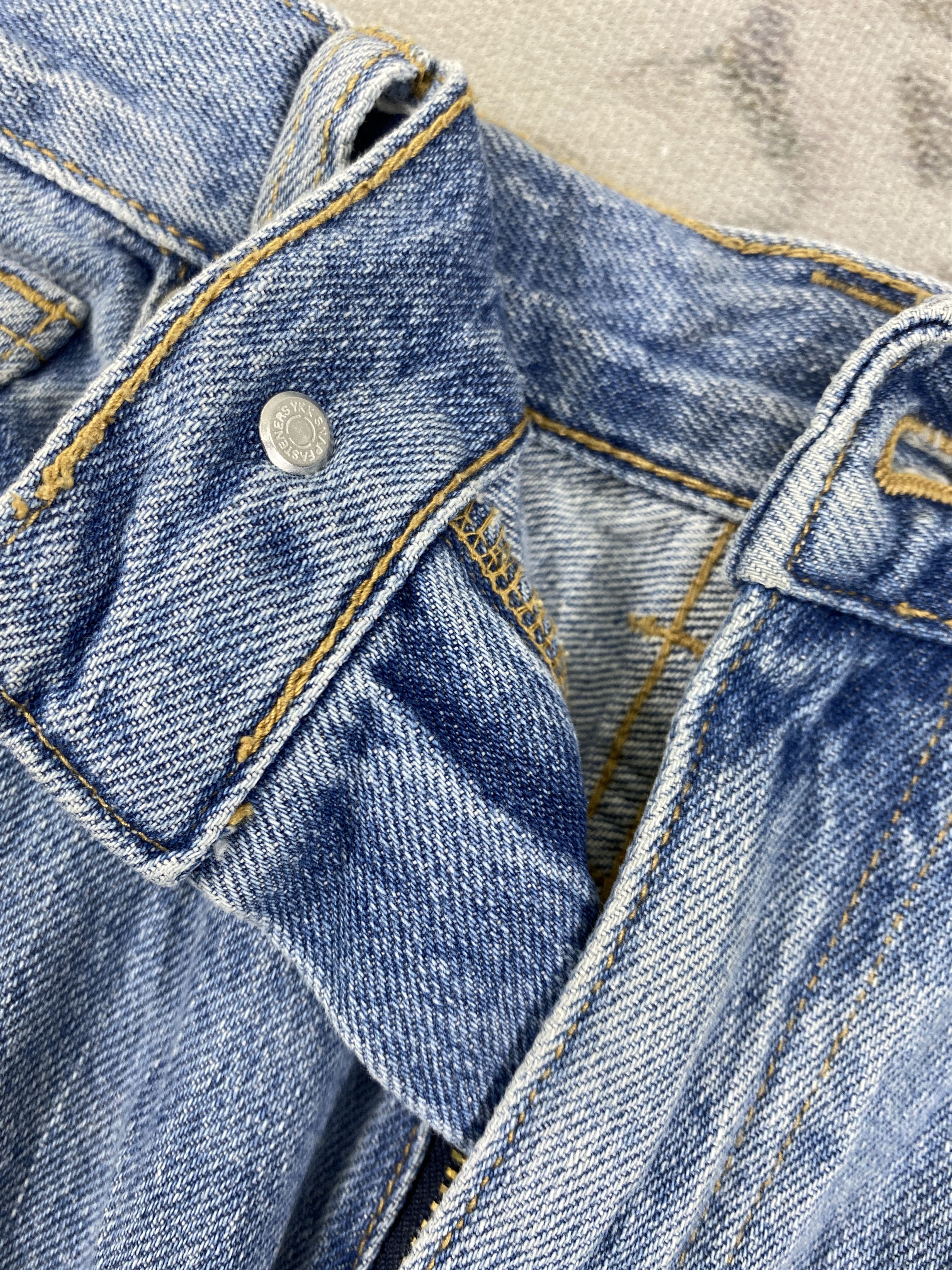 Japanese Brand Distressed Blue GU Baggy/Balloon Jeans 28x28.5 Denim- JN3587 Size US 28 / EU 44 - 7 Thumbnail