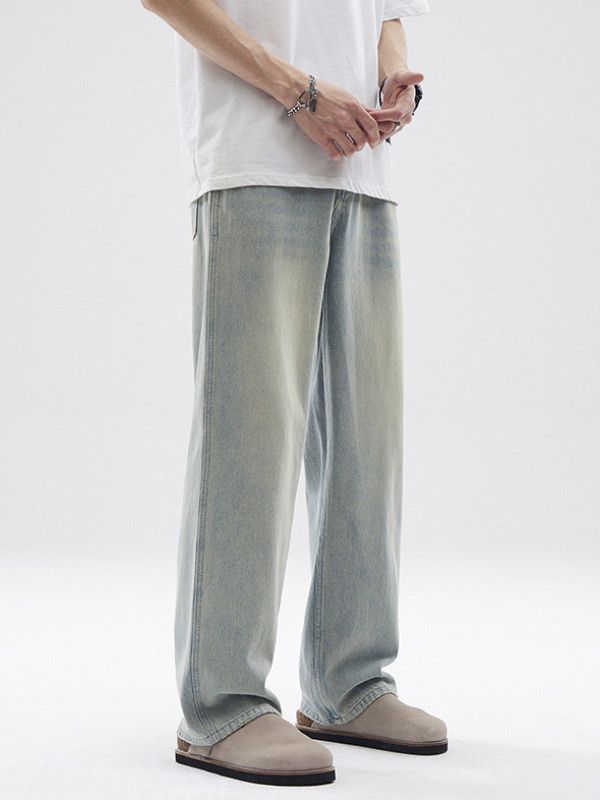 Japanese Brand American retro cleanfit straight leg washed distressed jeans Size US 32 / EU 48 - 3 Thumbnail
