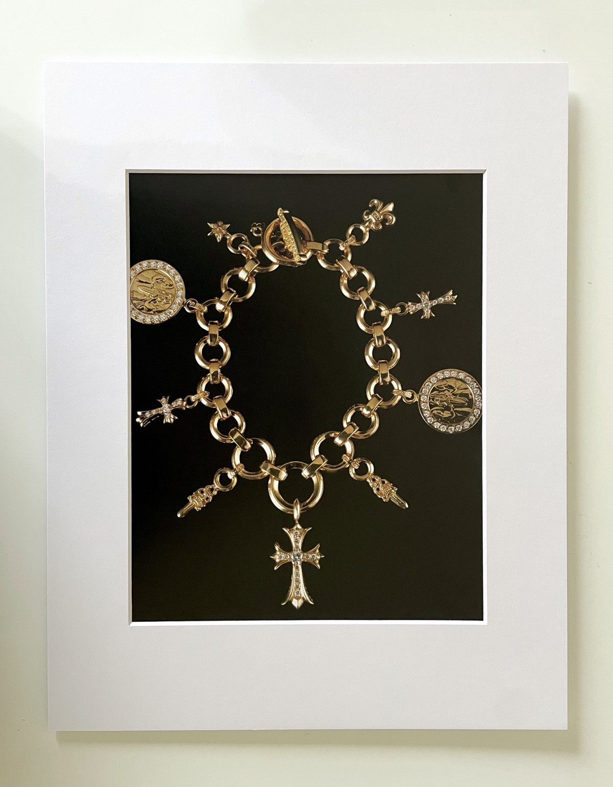 Chrome Hearts Chrome Hearts 11x14 gold jewelry Matted Frame cutout poster Size ONE SIZE - 1 Preview