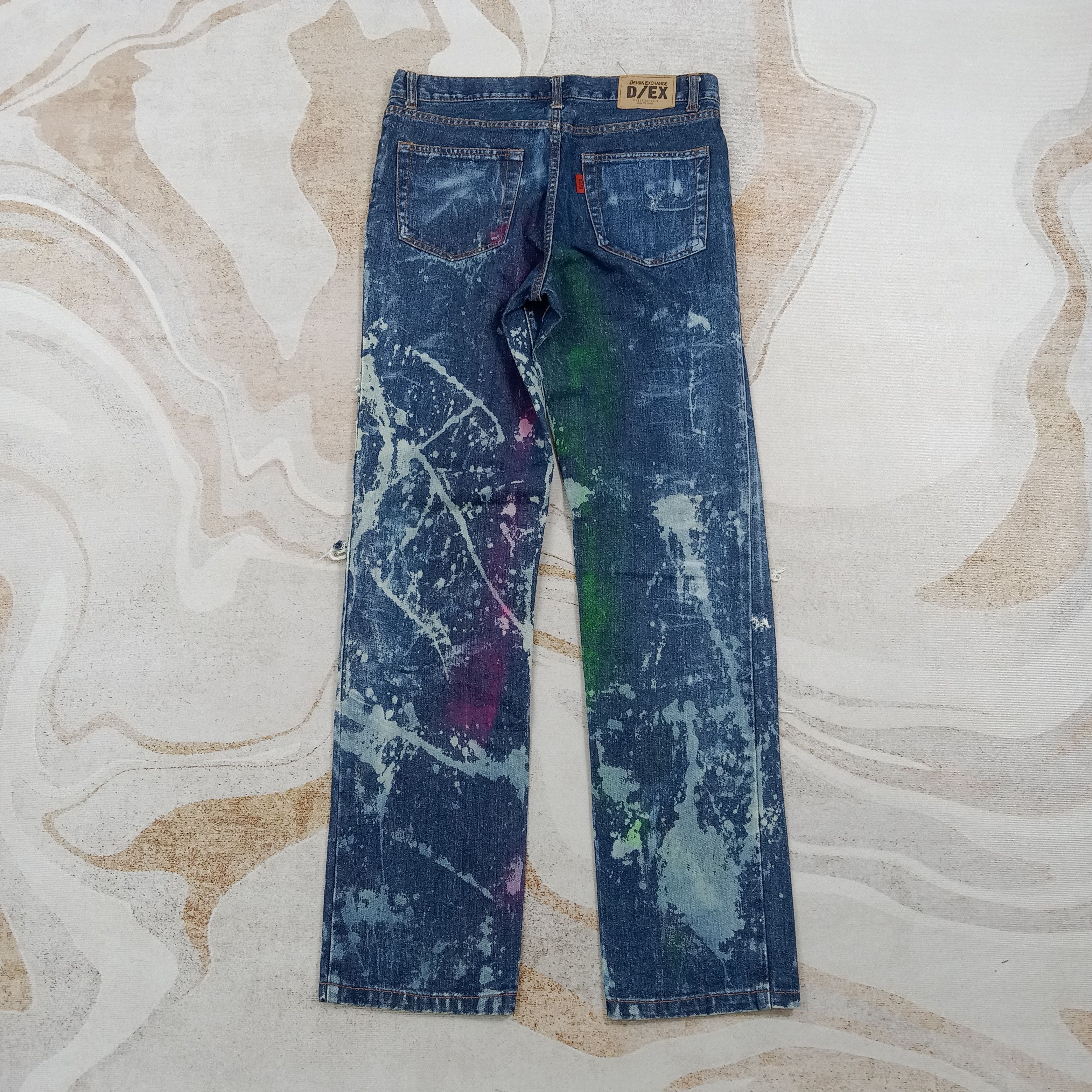 Vintage D/EX Denim Exchange Distressed Rare Denim Jeans C272N2 Size US 33 - 6 Thumbnail