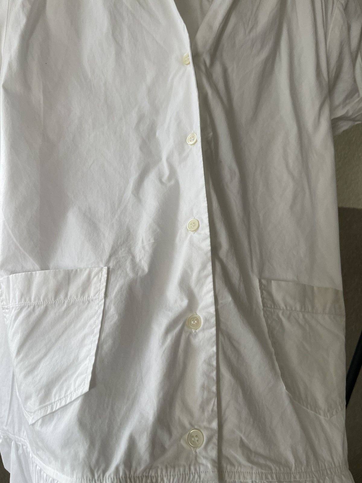 Miu Miu Miu Miu White Ruffle-Hem Blouse Size S / US 4 / IT 40 - 4 Thumbnail