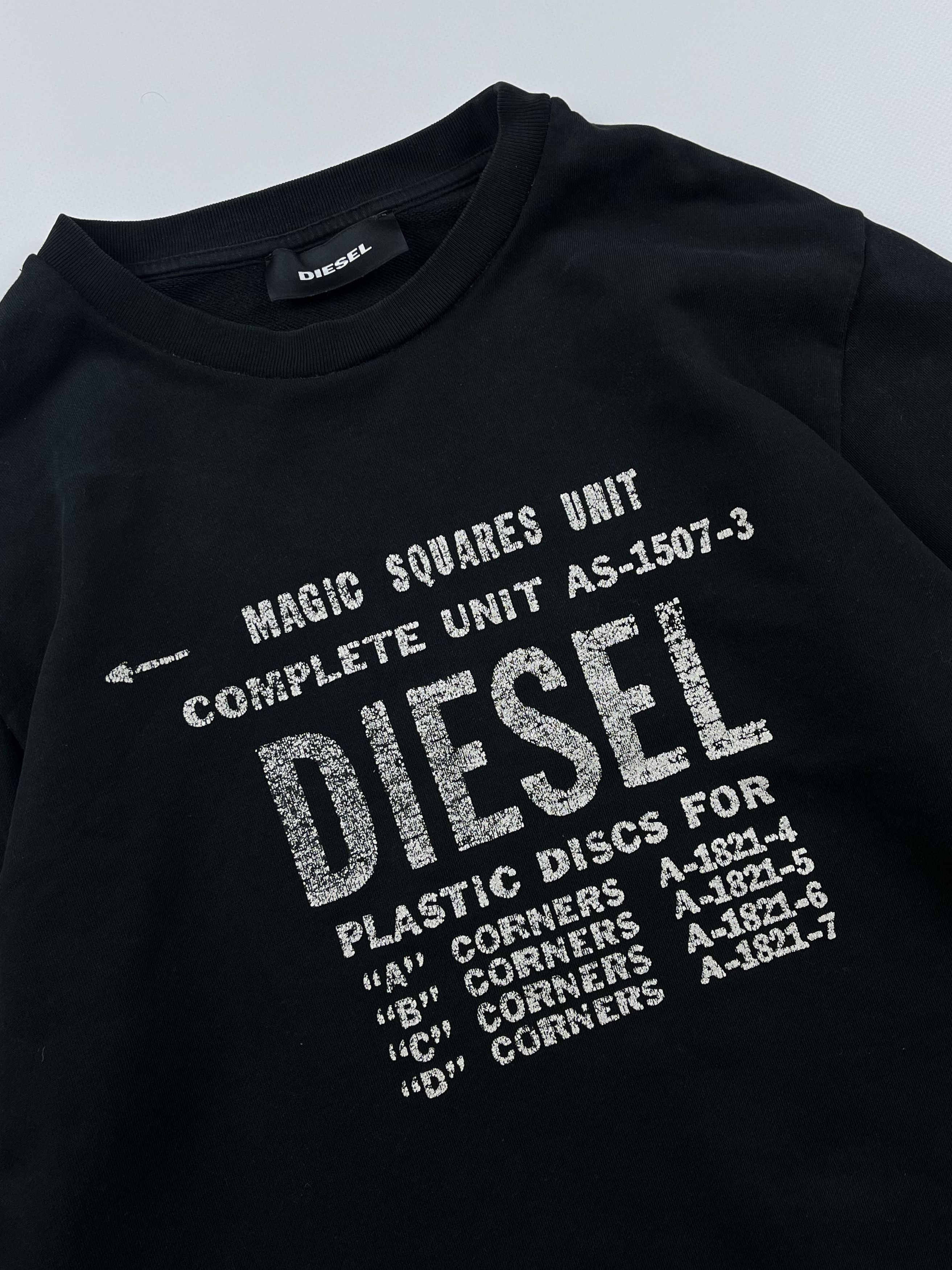 Diesel × Vintage RARE DIESEL Center Logo Sweatshirt Size US L / EU 52-54 / 3 - 2 Thumbnail