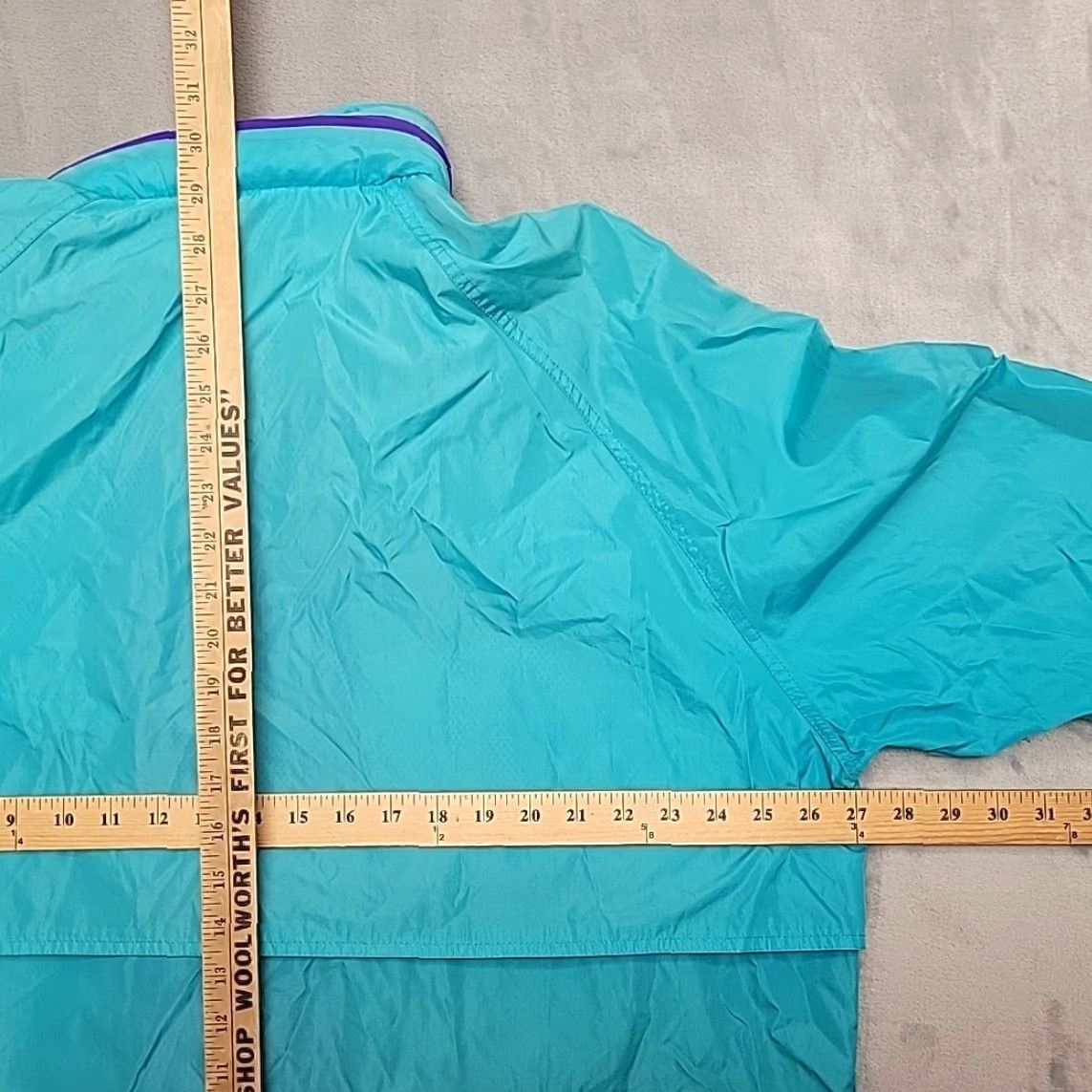Vintage VINTAGE Woolrich Jacket Mens XL Teal Windbreaker Full Zip Outdoor Packable Hood Size US XL / EU 56 / 4 - 7 Thumbnail