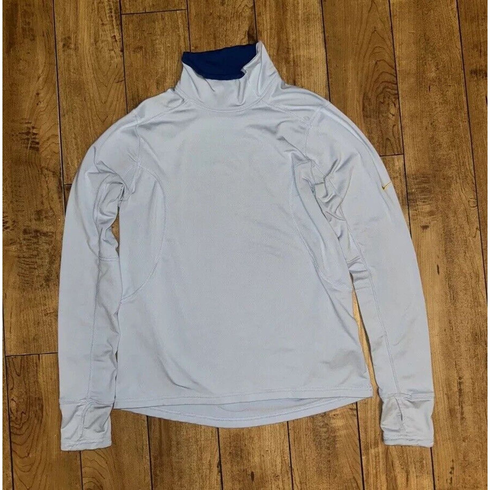 Nike × Vintage Woman’s Nike Dri fit Turtle Neck Long Sleeve Shirt Blue M Size M / US 6-8 / IT 42-44 - 1 Thumbnail