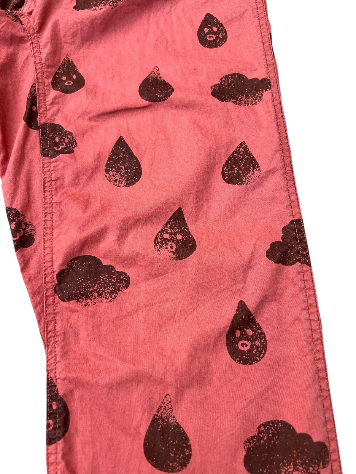 Ne-Net Ne-net Raindrops Clouds Printed Buckle Back Cropped Pant Size US 29 - 12 Thumbnail