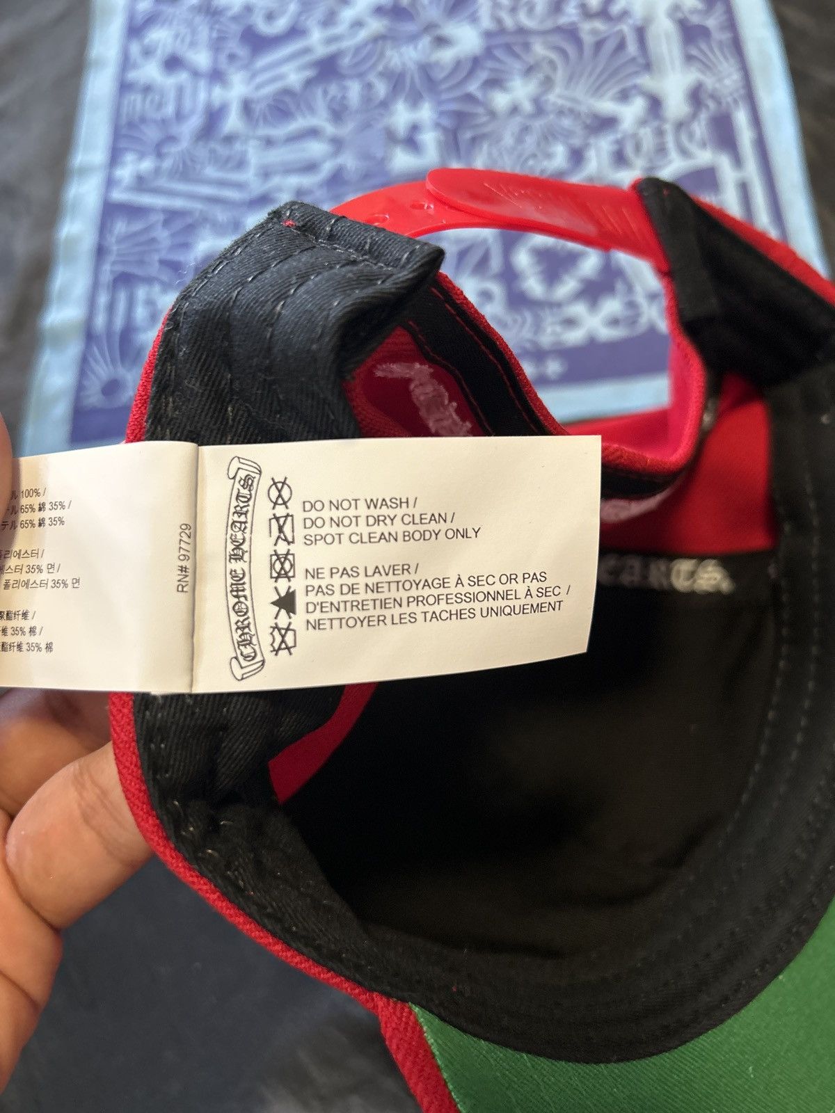 Chrome Hearts Chrome Hearts 6 Panel Baseball Hat Red Size ONE SIZE - 5 Thumbnail