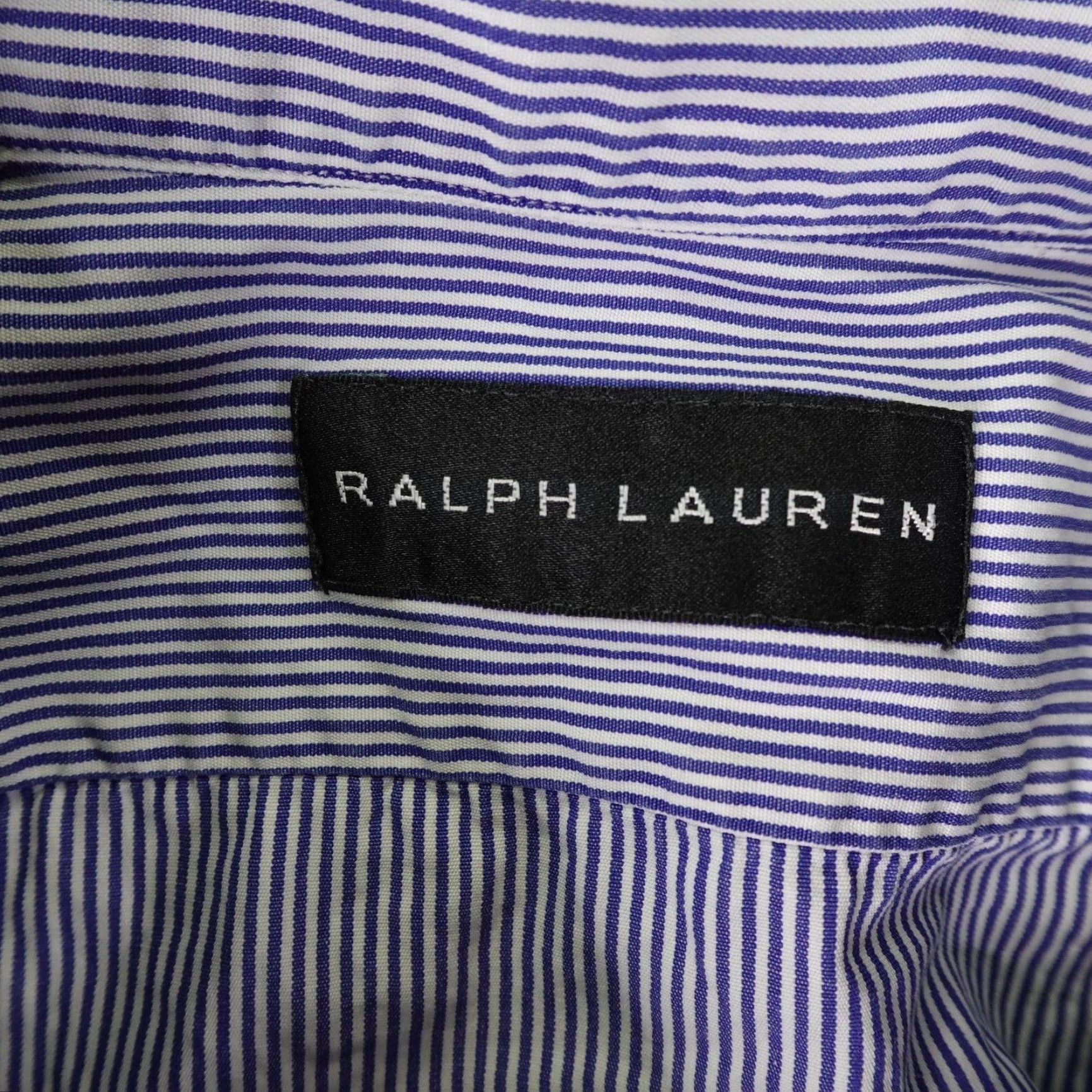 Ralph Lauren Ralph Lauren Shirt Mens XL Blue White Stripes Button Up Italy 17 Black Label? Size US XL / EU 56 / 4 - 7 Thumbnail