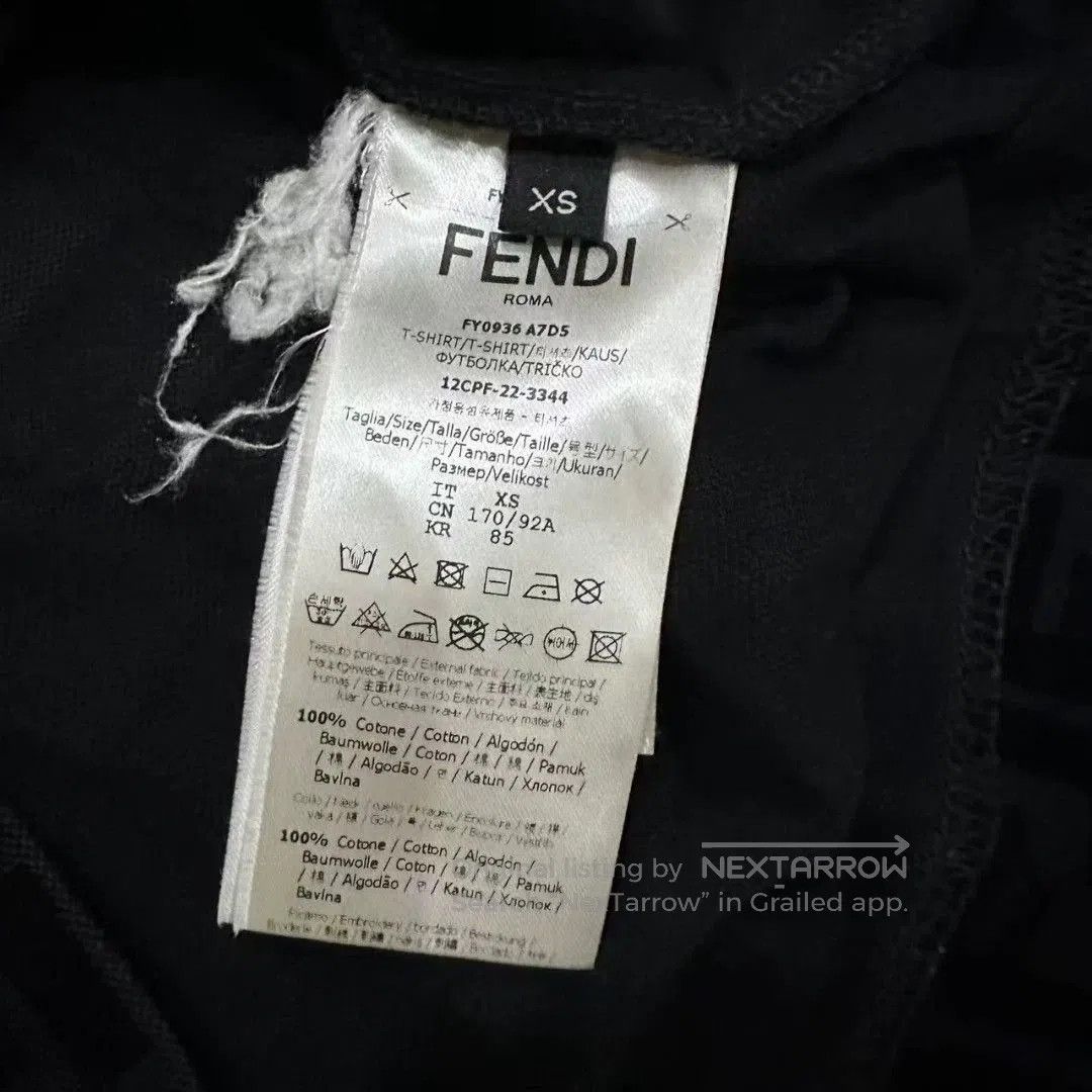 Fendi Fendi Flocked Short Sleeve T-Shirt. Size US XS / EU 42 / 0 - 2 Thumbnail