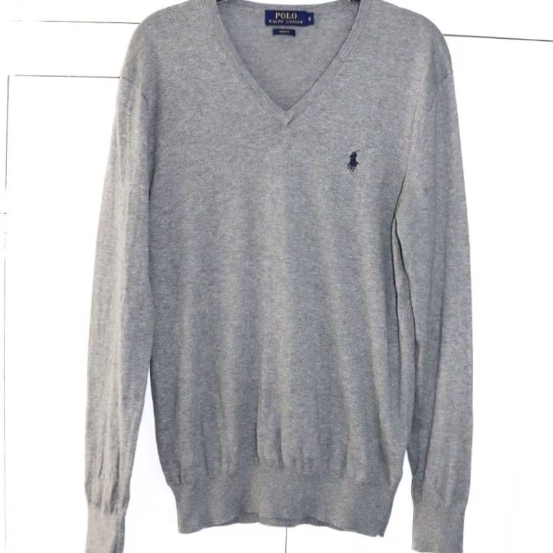 Polo Ralph Lauren Polo Ralph Lauren Top Mens S Jumper Slim Fit Grey Neck pullover Used Size US S / EU 44-46 / 1 - 2 Thumbnail