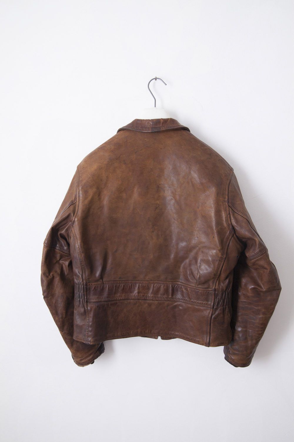 Aero Leathers Vintage Half-belt leather jacket Size US L / EU 52-54 / 3 - 3 Thumbnail