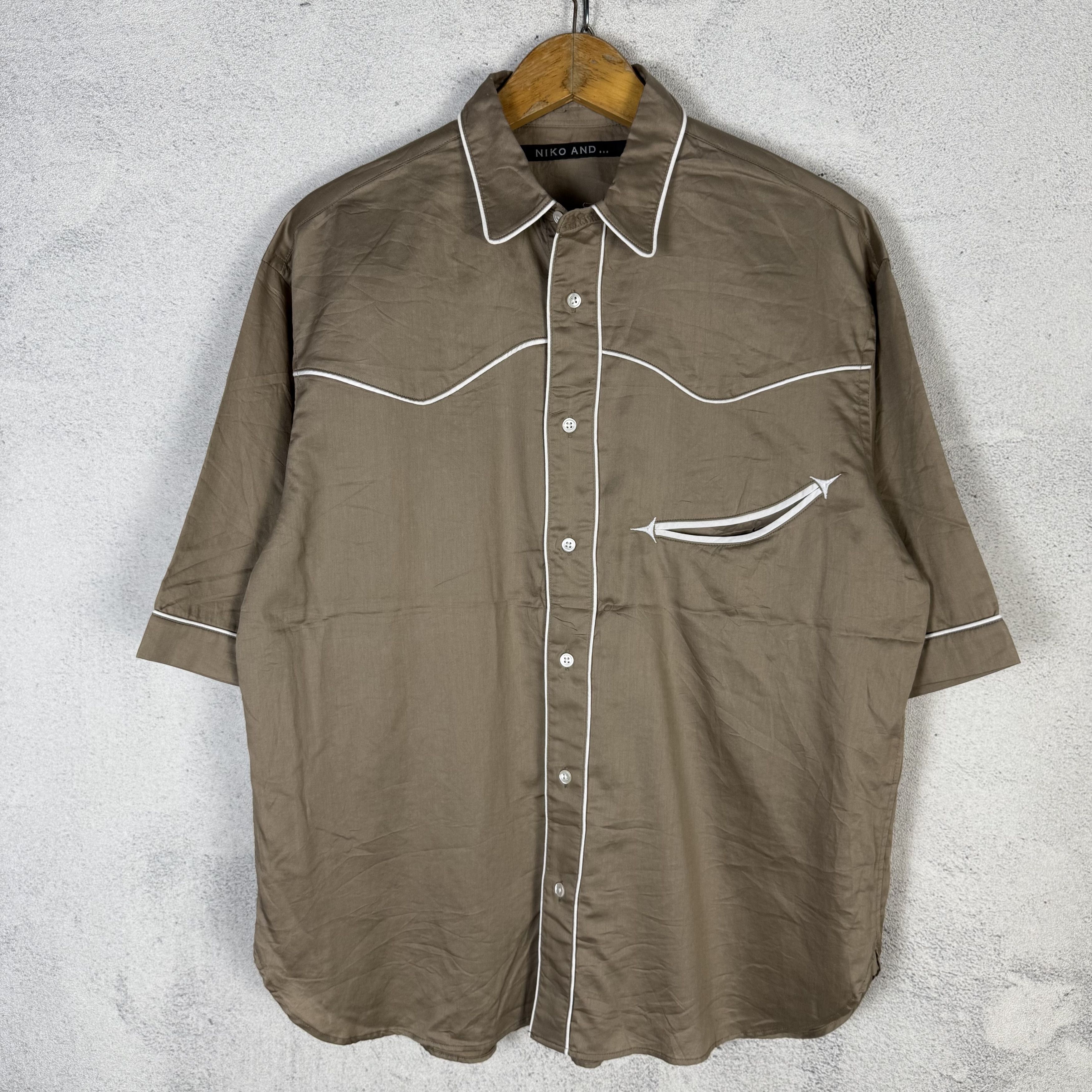 Japanese Brand Niko and... Western Oversized Shirt Size US L / EU 52-54 / 3 - 1 Thumbnail
