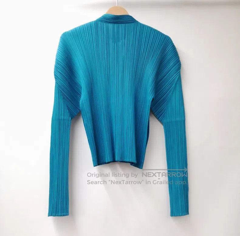 Issey Miyake Issey Miyake Peacock Blue Frog Button Mini Coat Size XL / US 12-14 / IT 48-50 - 2 Thumbnail