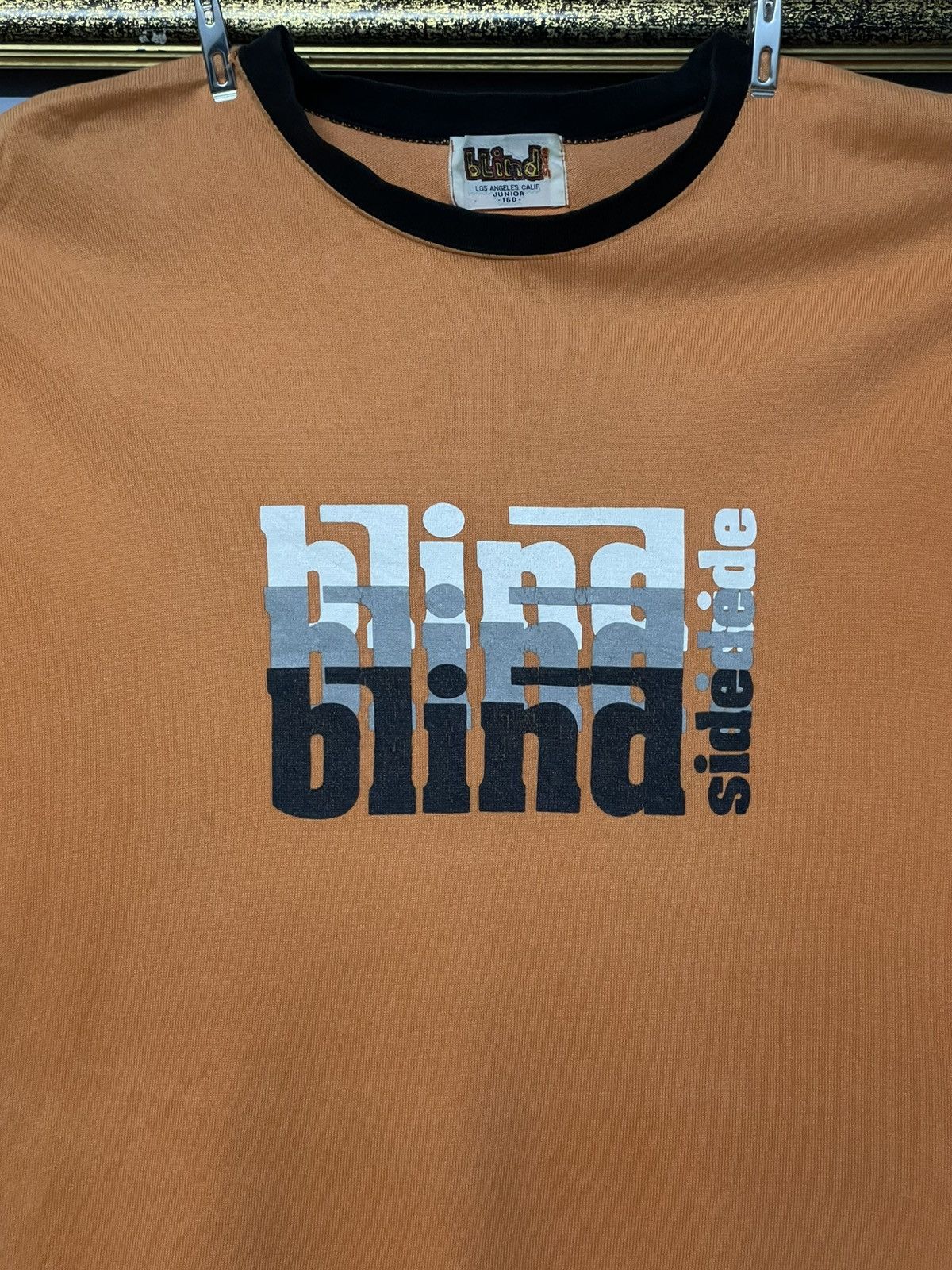 Blind Skateboards Vintage 1990s Blind Side Skateborad Iconic Ringer Faded Tee Size US M / EU 48-50 / 2 - 3 Thumbnail