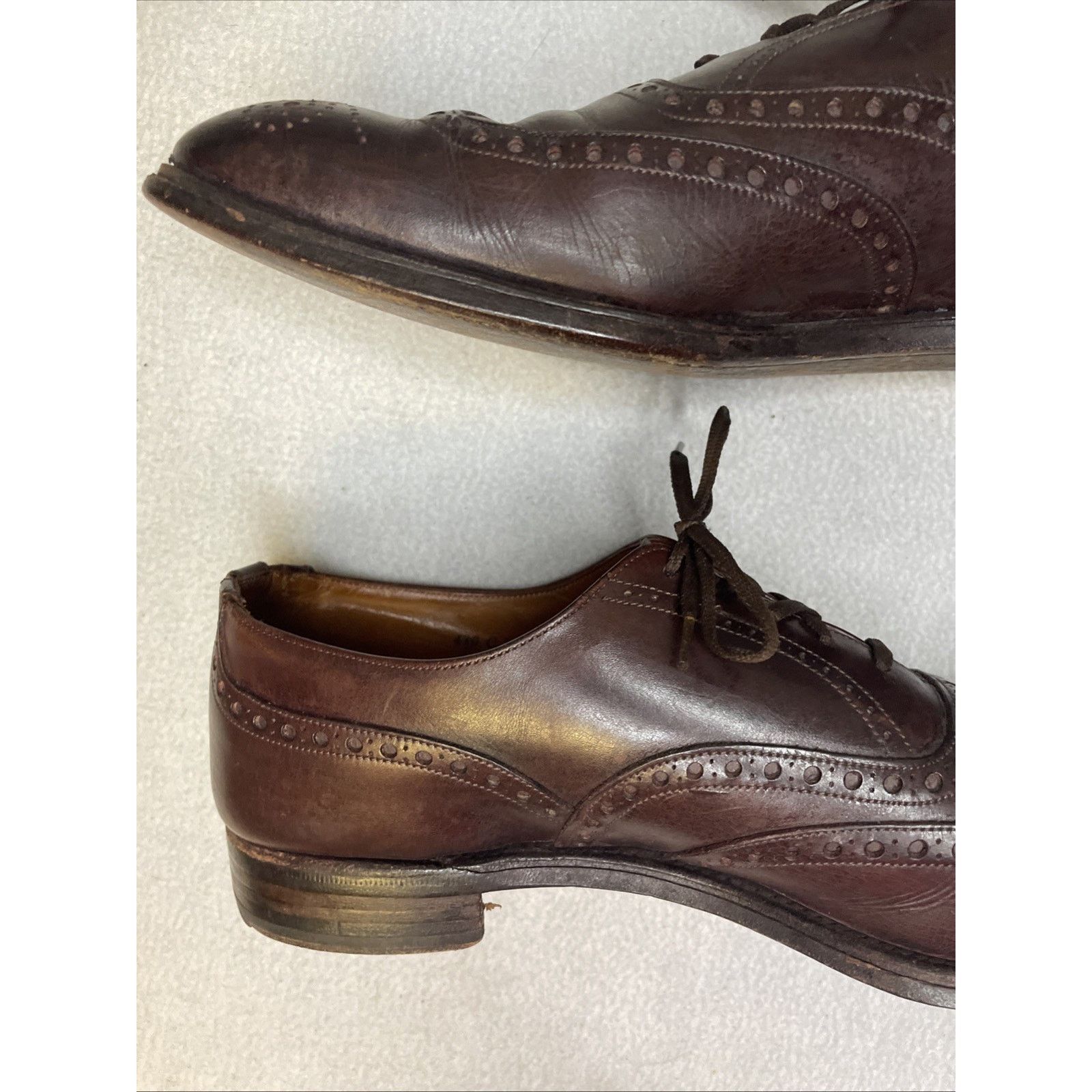Brooks Brothers Vtg Brooks Brothers Devon England Wingtip Brown Leather 11.5 Size US 11.5 / EU 44-45 - 8 Thumbnail