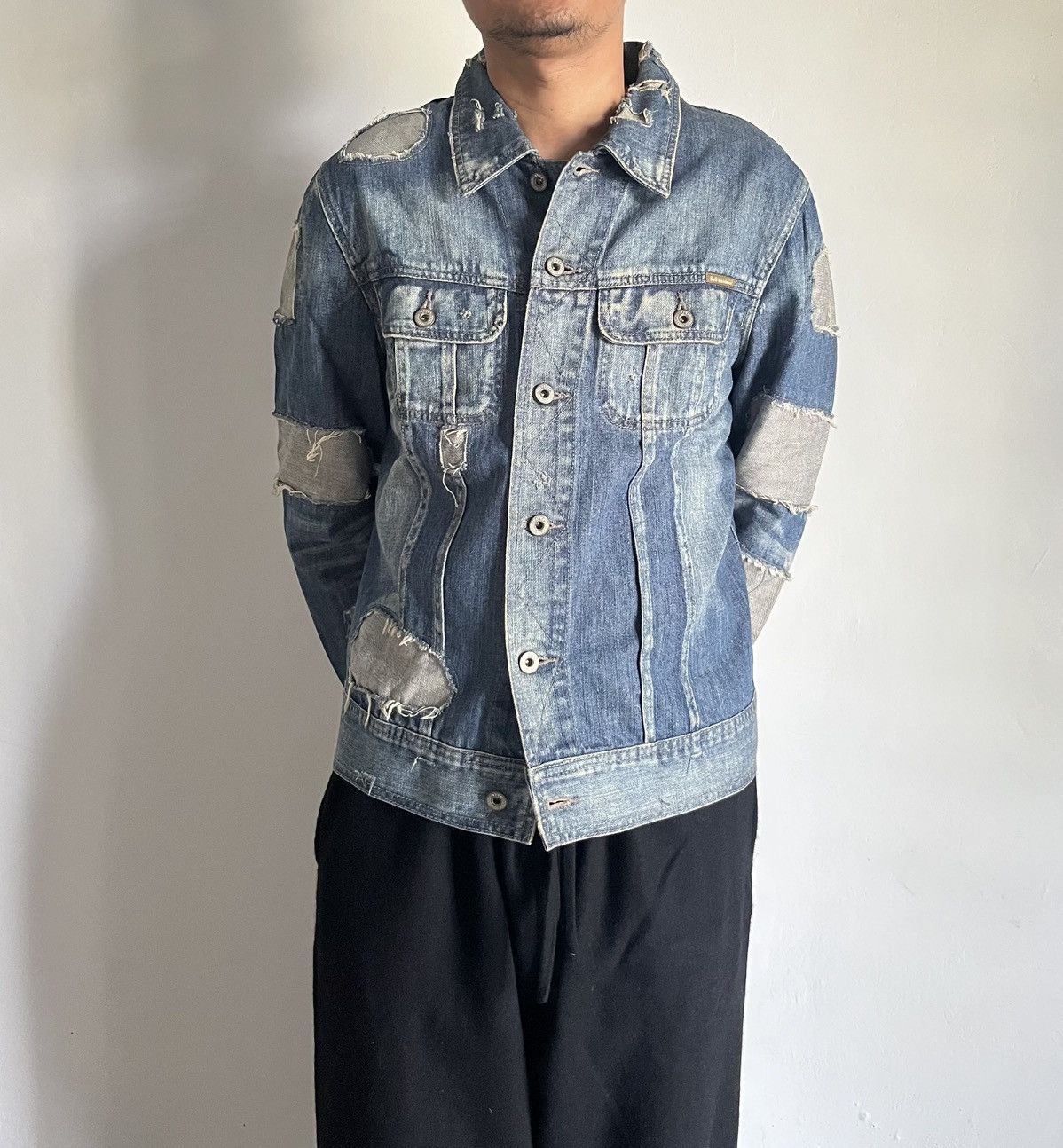 Dolce & Gabbana AW04 Dolce & Gabbana Reconstructed Denim Jacket Size US L / EU 52-54 / 3 - 2 Thumbnail