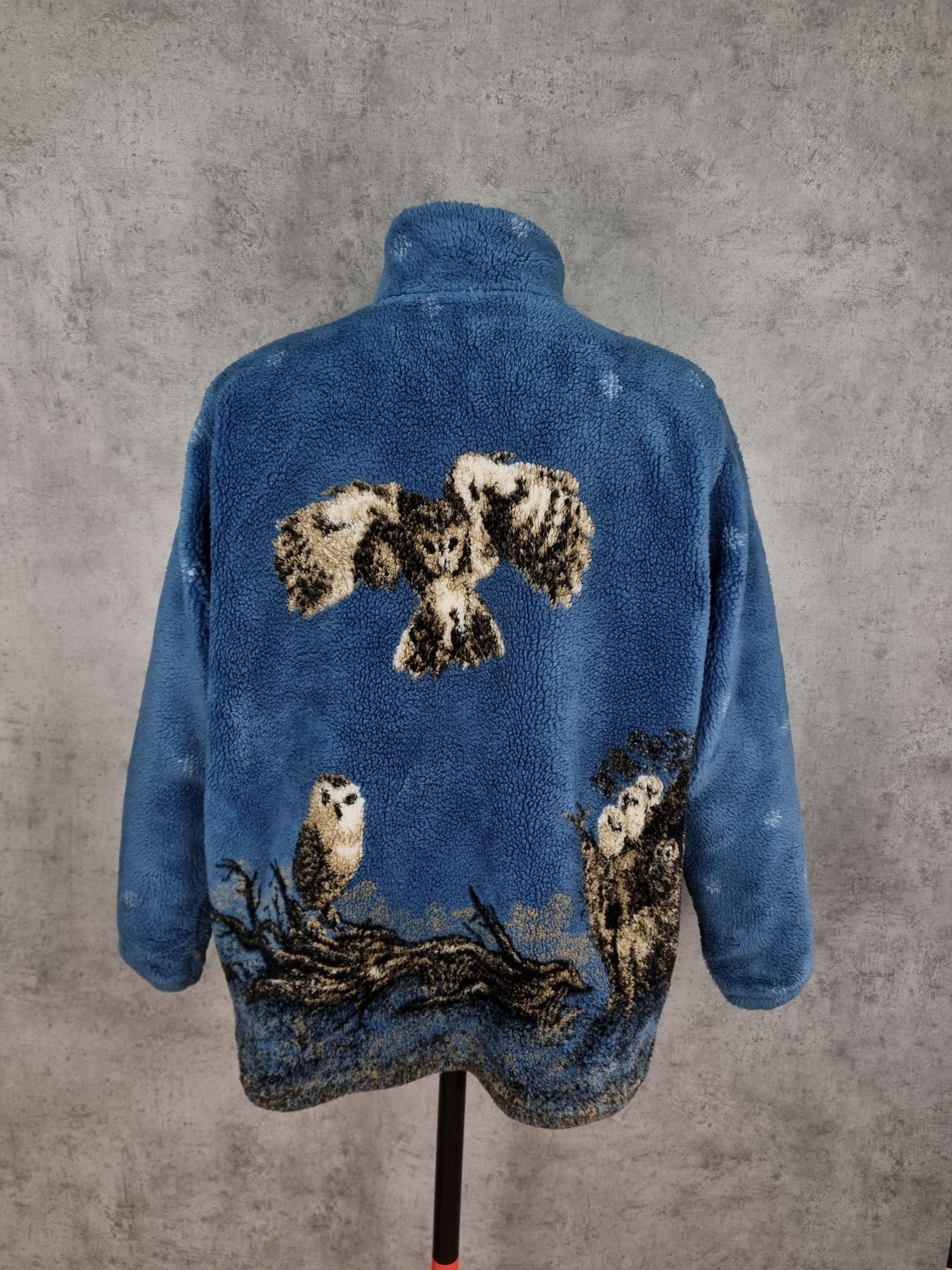 Vintage Owl Family Print Vintage Fleece Size US XL / EU 56 / 4 - 1 Thumbnail