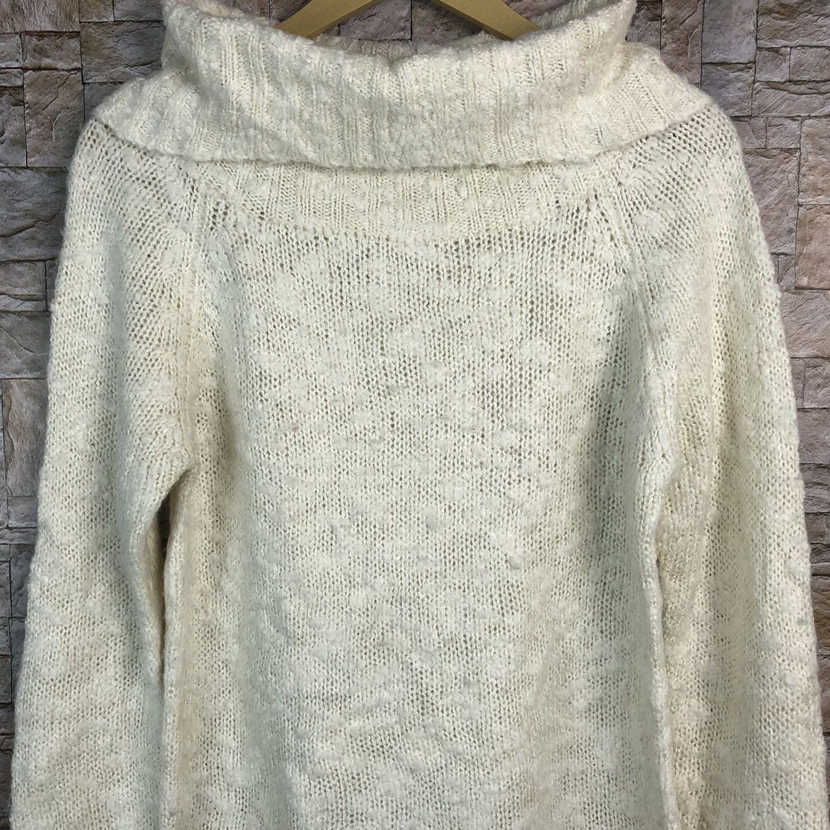 Homespun Knitwear × Japanese Brand C.O.L.Z.A Turtle Neck White Knitwear #A776 Size M / US 6-8 / IT 42-44 - 5 Thumbnail