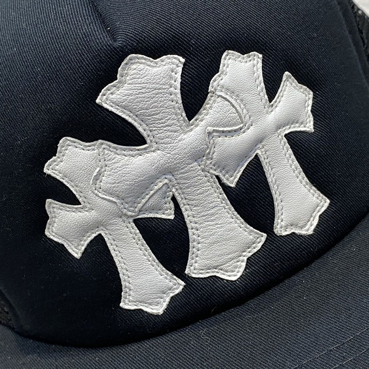 Chrome Hearts Chrome Hearts three cemetery cross trucker hat black Size ONE SIZE - 3 Thumbnail