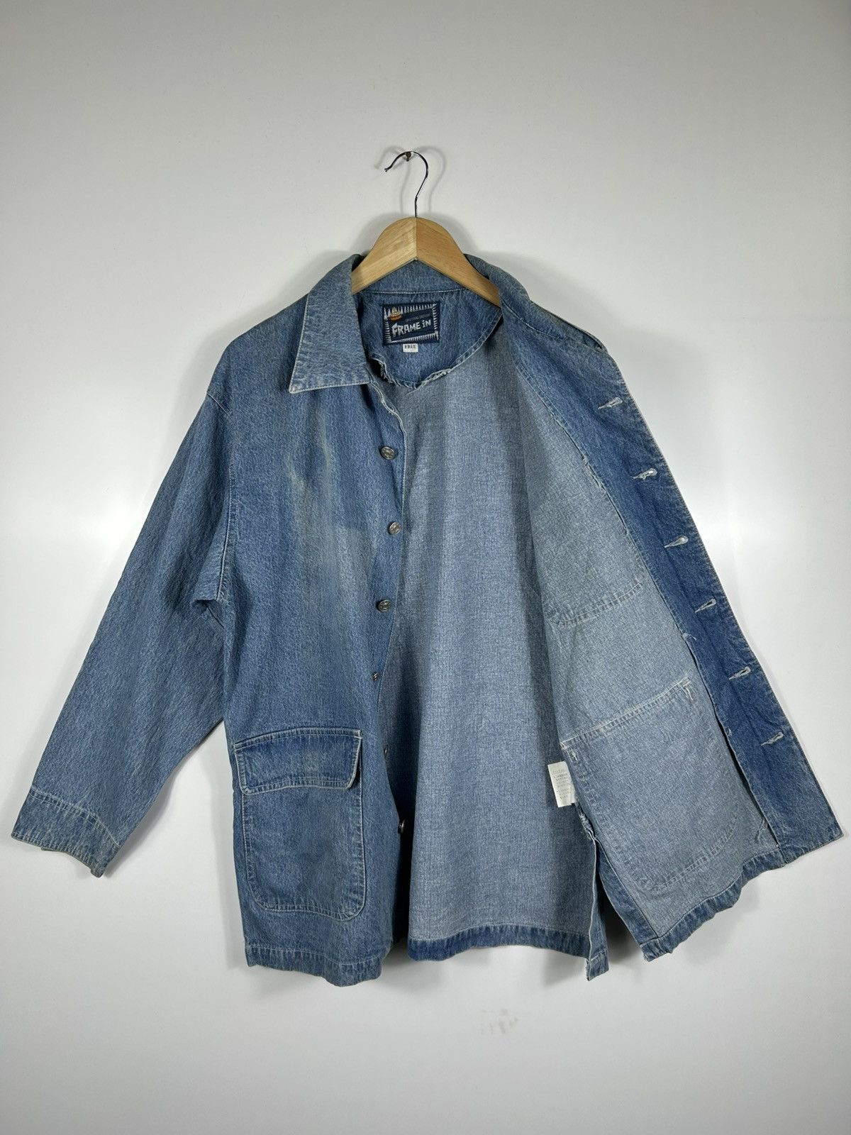 Japanese Brand × Vintage ⚡️Vintage Frame In Chore Denim Jacket Size US L / EU 52-54 / 3 - 9 Thumbnail