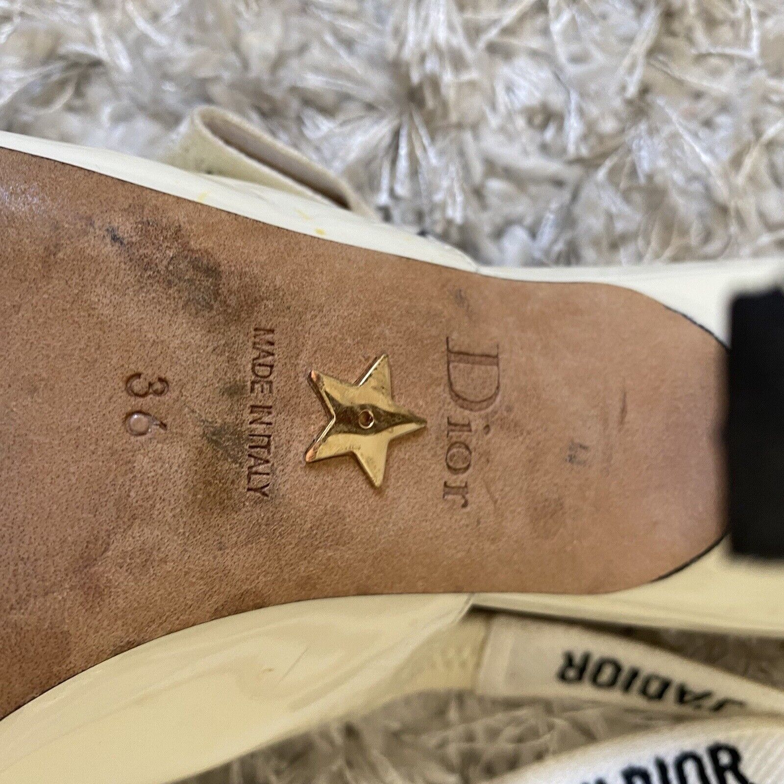 Dior Christian Dior Womens White J'adior Patent Leather Slingback Size US 6 / IT 36 - 10 Thumbnail