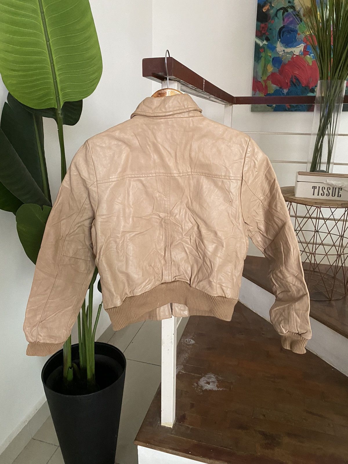 Gap Vintage GAP LEATHER Bomber Jacket nice designer Size US S / EU 44-46 / 1 - 4 Thumbnail
