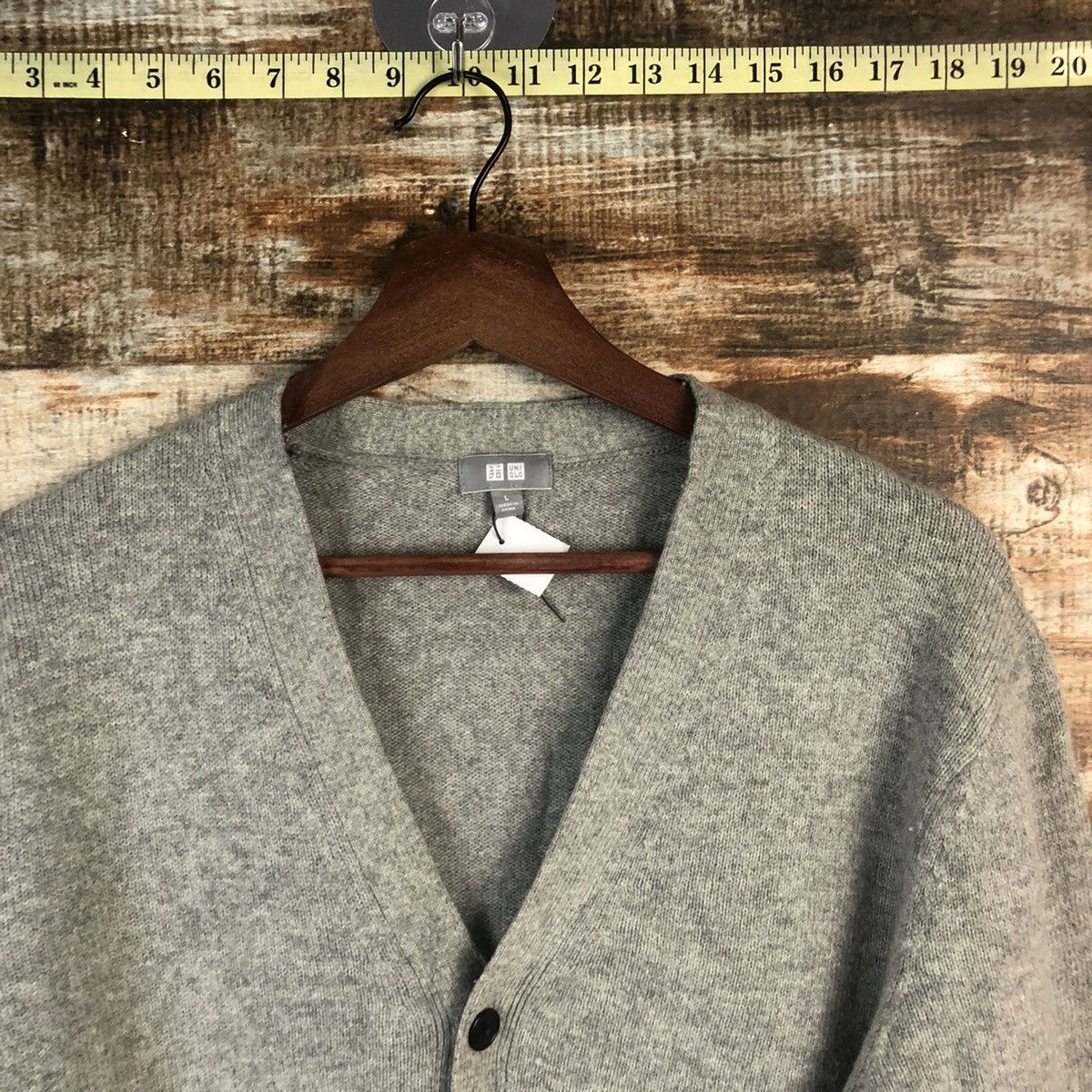 Aran Isles Knitwear × Uniqlo DL Uniqlo japan vintage Gray Cardigan Knitwear #C592 Size US M / EU 48-50 / 2 - 4 Thumbnail