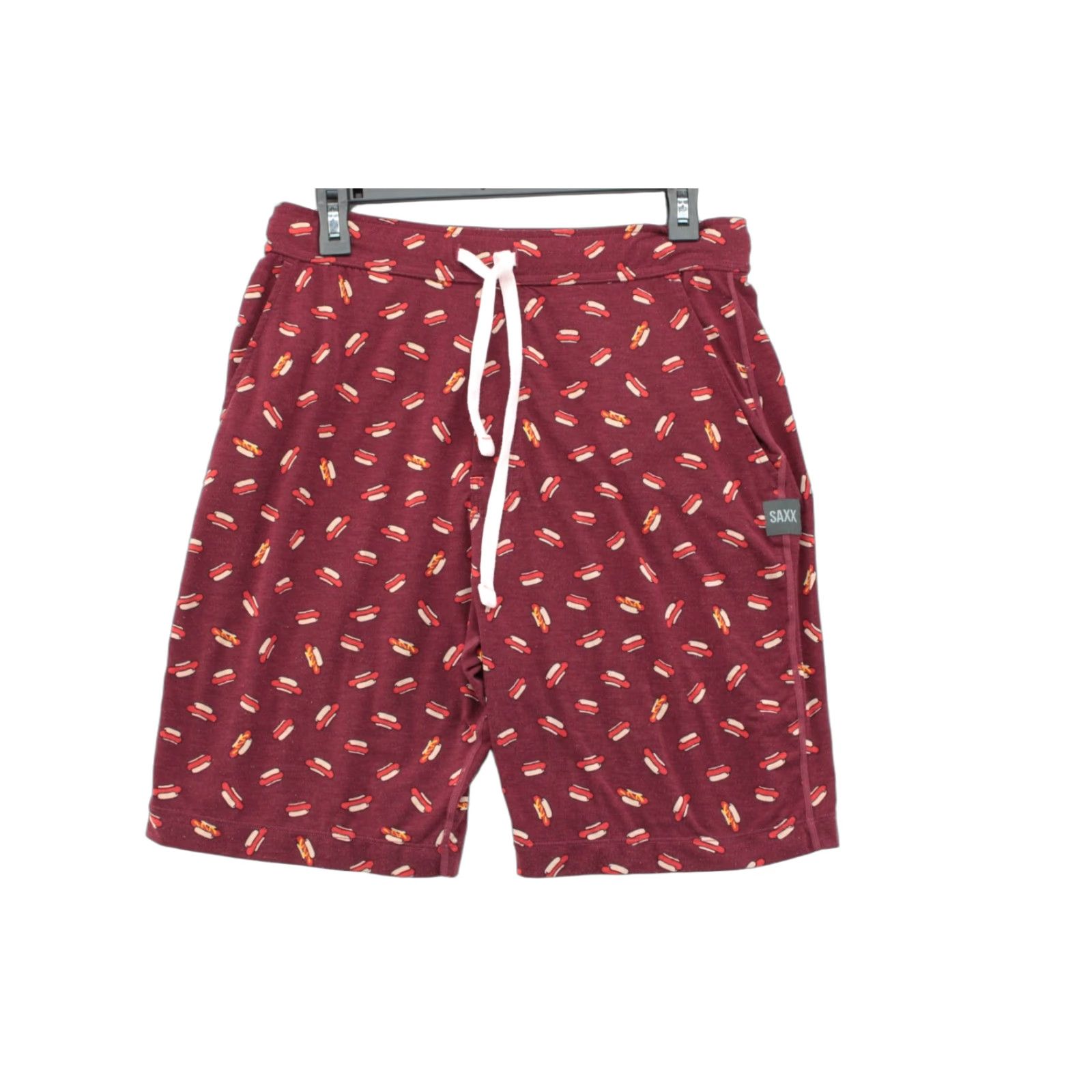 Vintage SAXX Lounge Shorts Men's Medium Red Hot Dogs Viewfinder Sleep Wear Soft Size US 31 - 1 Thumbnail