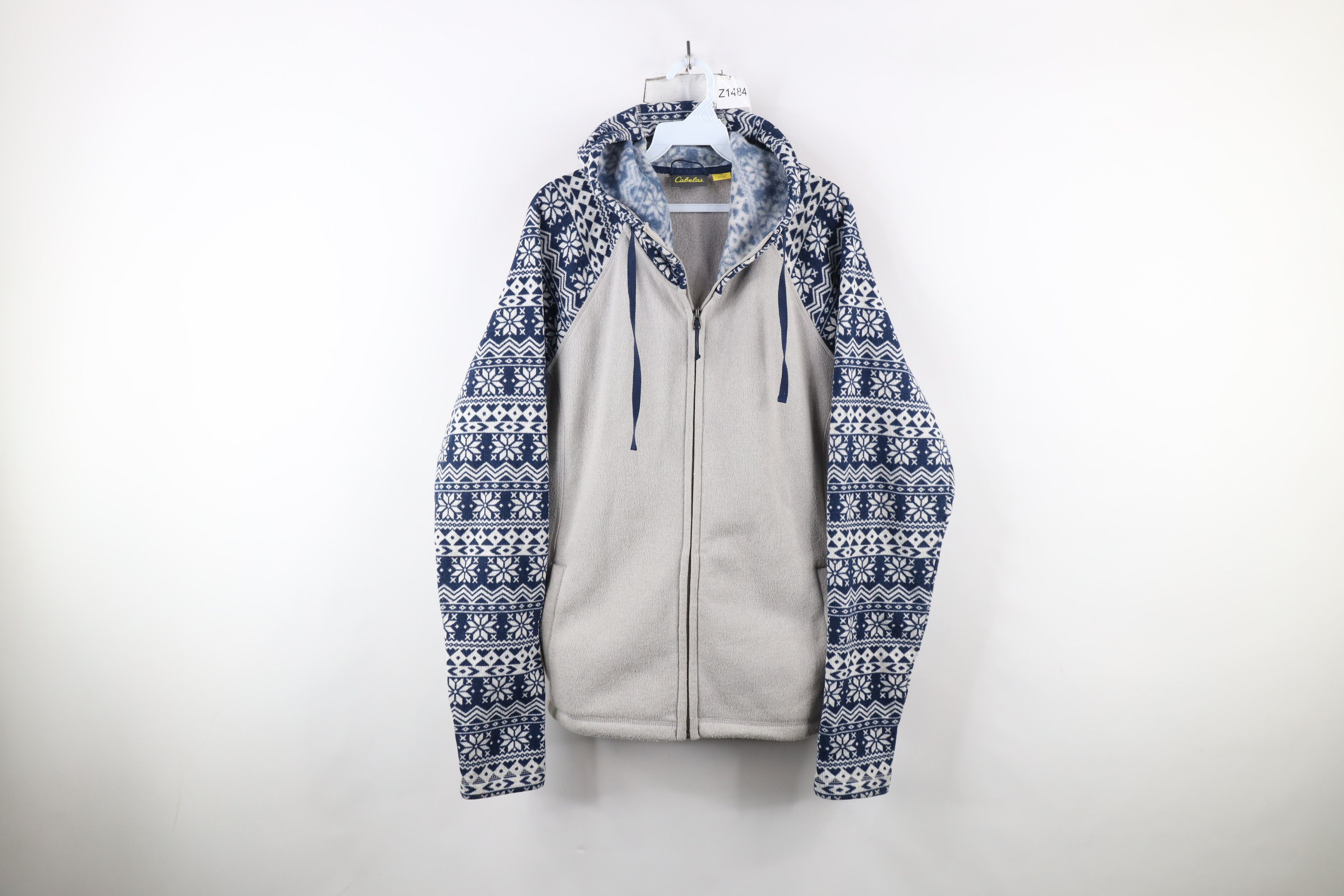 Cabelas × Vintage Vintage Cabelas Poinsettia Knit Sweater Jacket Swacket Size US XL / EU 56 / 4 - 1 Thumbnail
