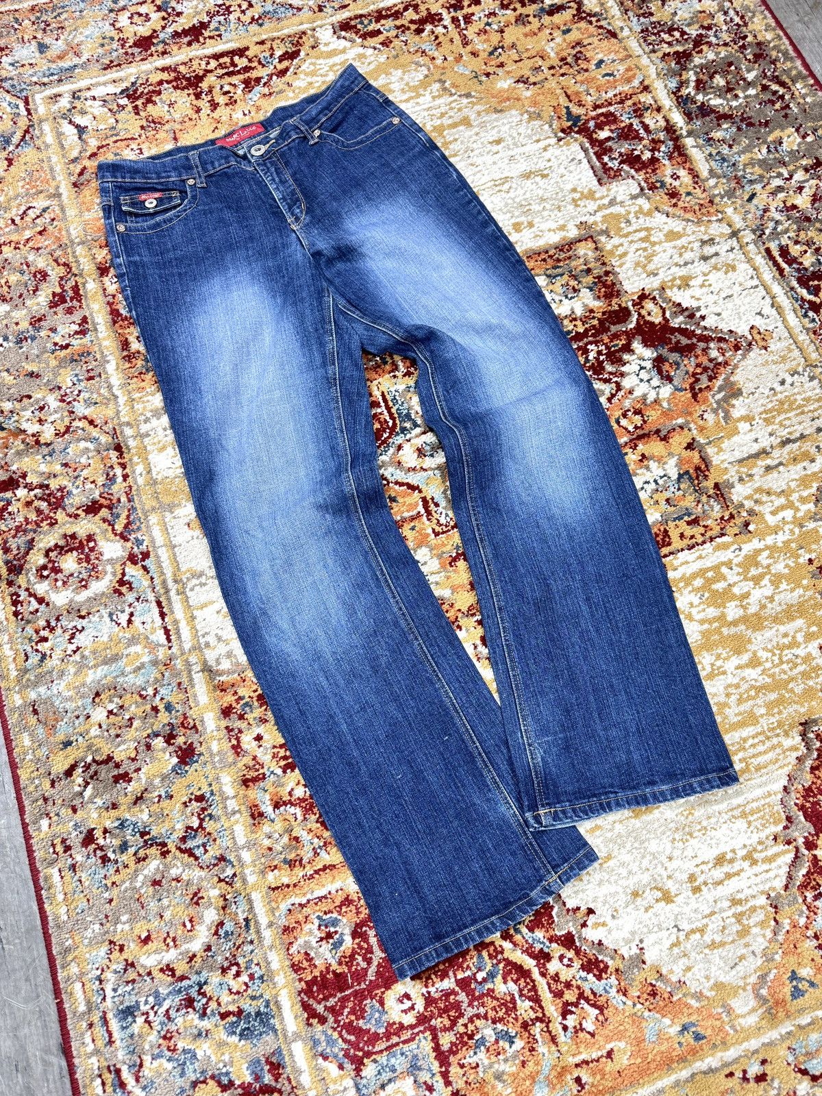 Japanese Brand × Kapital ᶠᵃⁿᶜʸᵍᵘʸ Y2K Flared Denim Boootcut Flared Jeans Cargo Pant Size US 32 / EU 48 - 1 Thumbnail