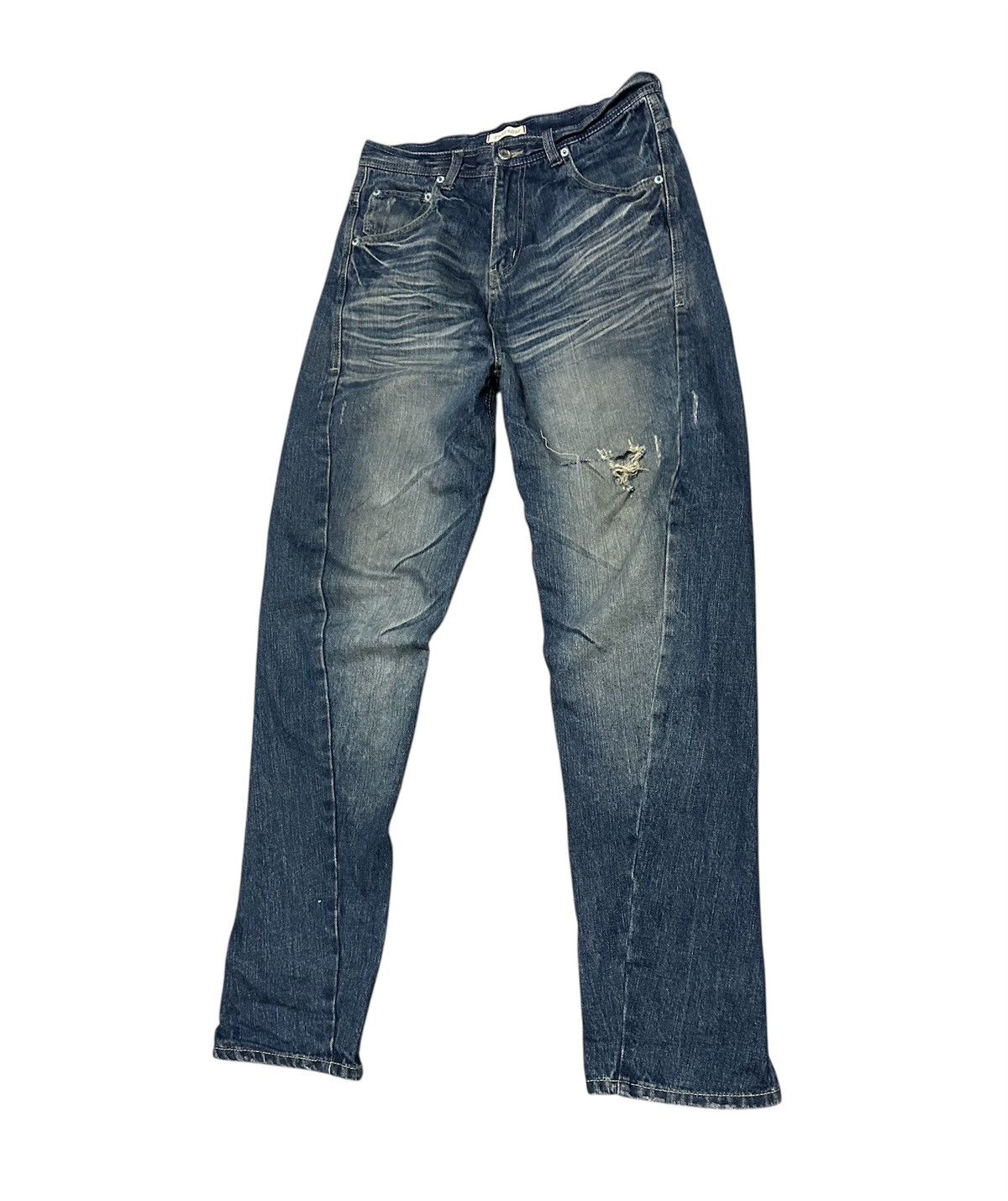 Japanese Brand Vintage Japanese Blue Jeans Distressed By Enverobe Size US 31 - 3 Thumbnail