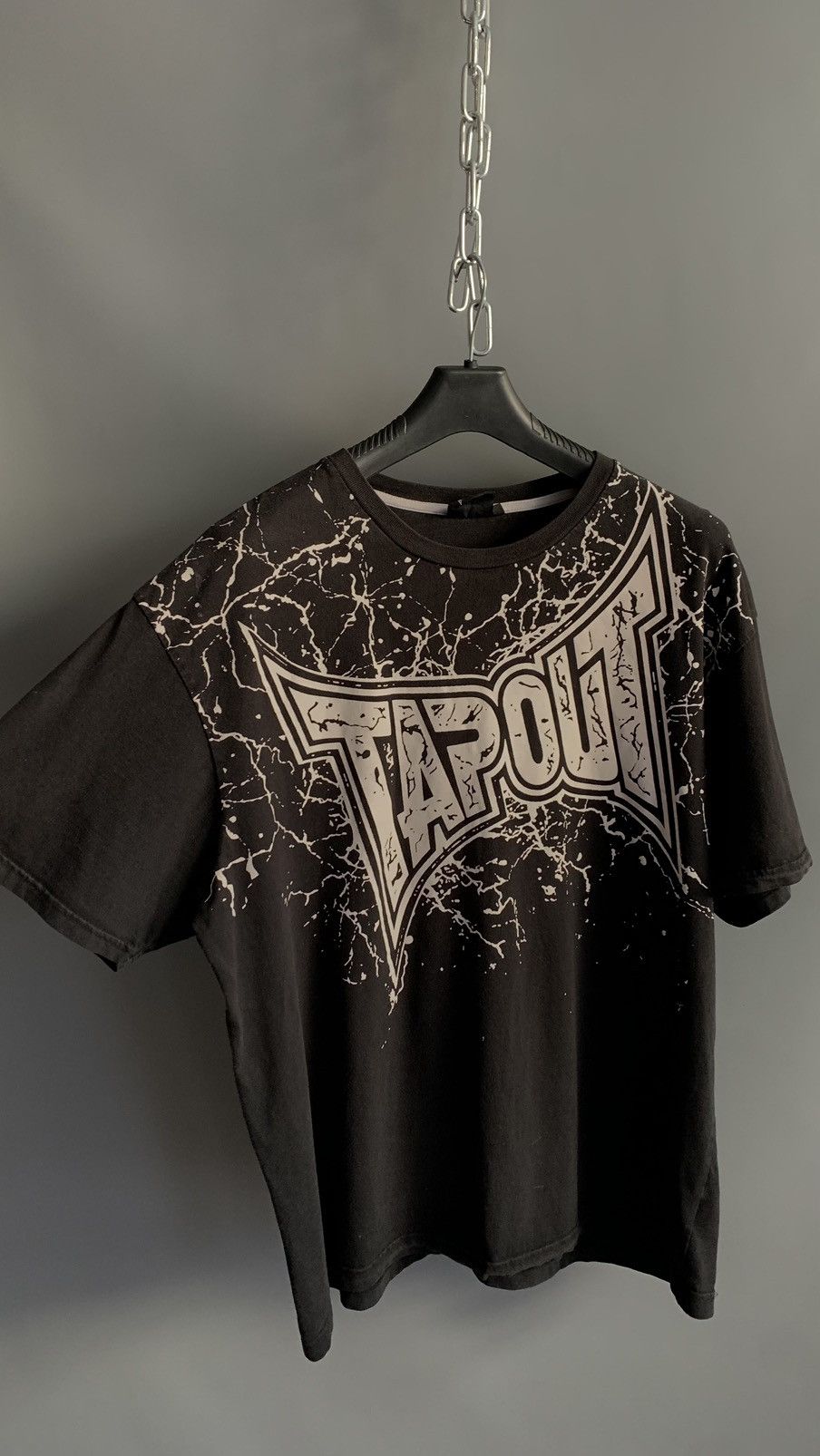Tapout × Vintage Crazy vintage Y2K Tapout baggy Affliction faded black tee Size US XL / EU 56 / 4 - 4 Thumbnail