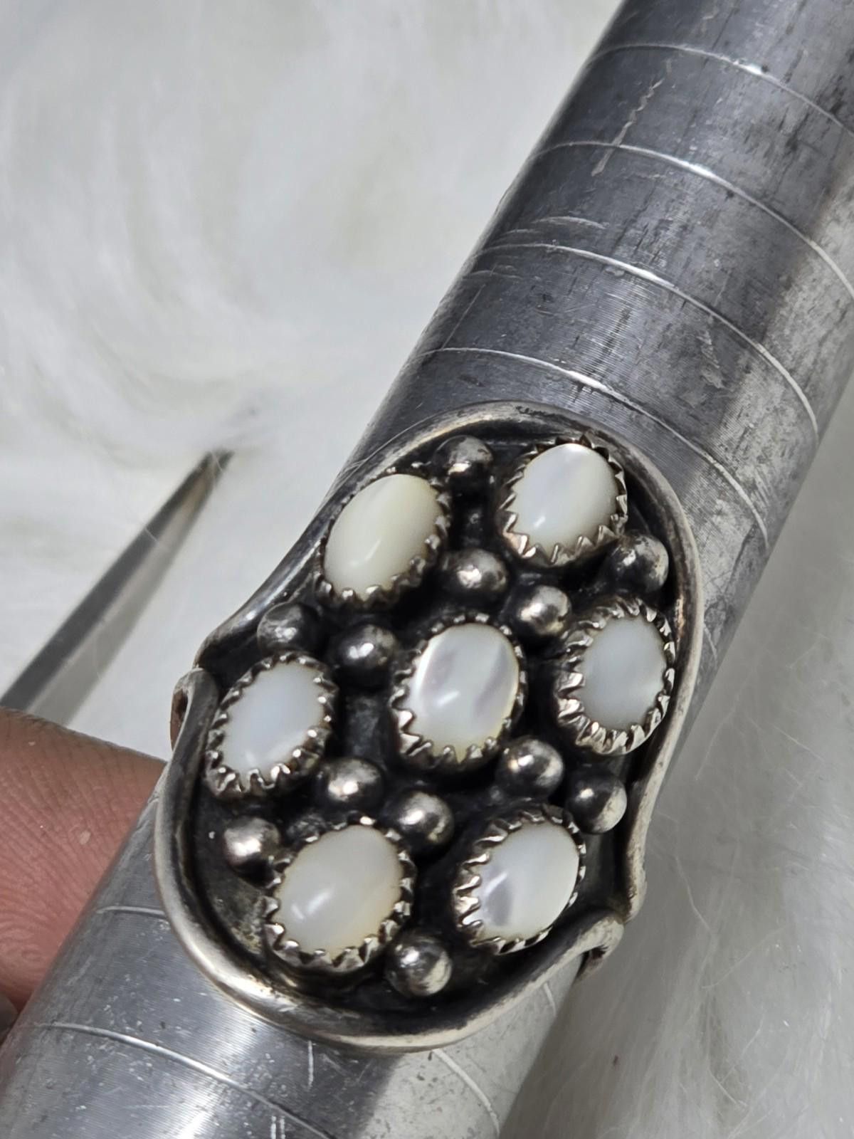 Other Native American DR 925 Silver Moonstone Cluster Ring 11.5 Size ONE SIZE - 2 Thumbnail
