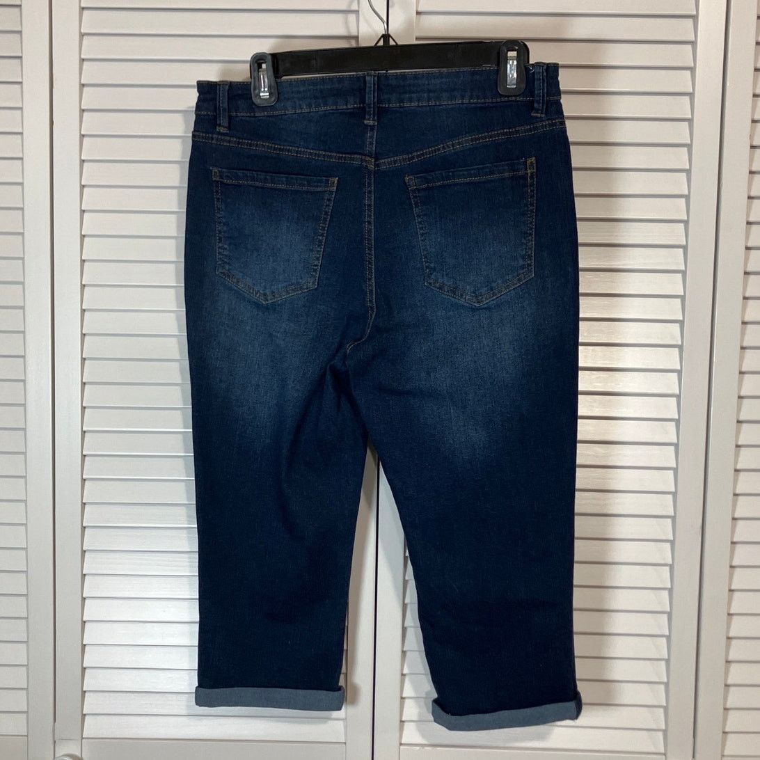 Other d. Jeans Denim Blue Mid Rise Button Fly Slim Capri Jeans 8 Size 30" / US 8 / IT 44 - 2 Thumbnail