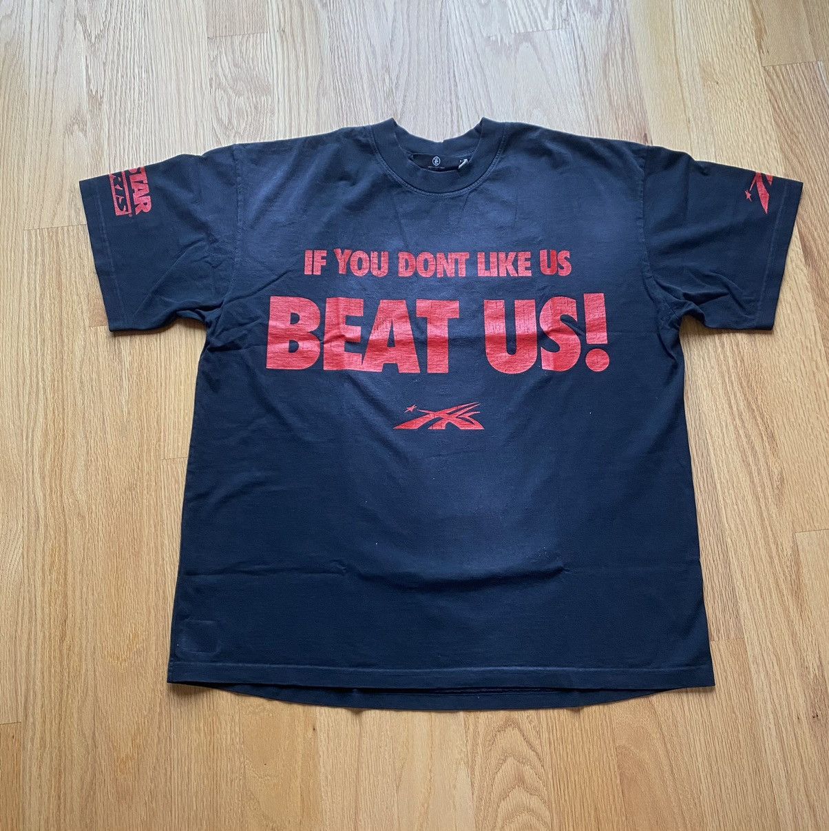 image of Black Hellstar Beat Us! T-Shirt Size L/large, Men's