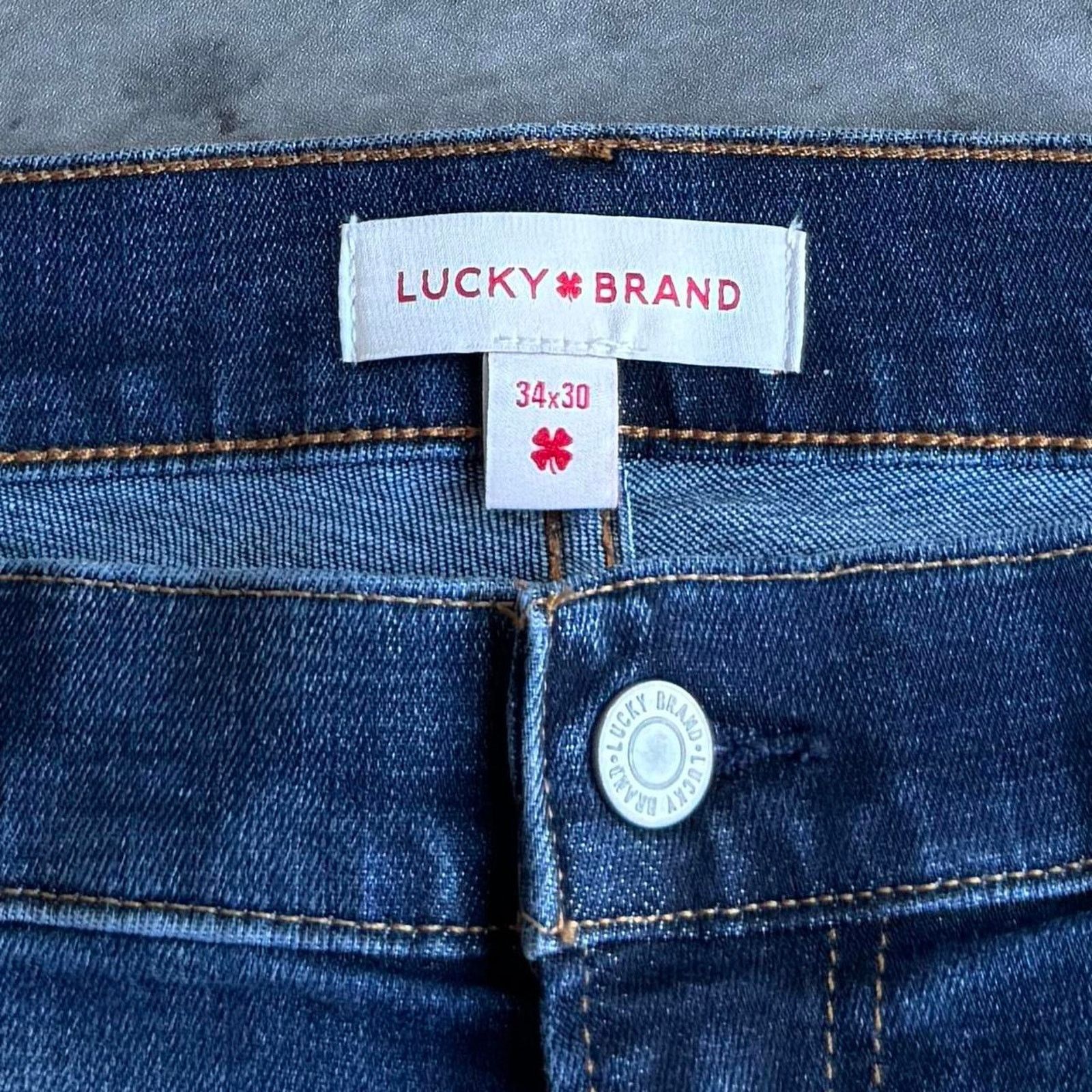 Lucky Brand × Vintage Lucky Brand Embroidered Baggy Grunge Opium Denim Jeans Size US 34 / EU 50 - 4 Thumbnail
