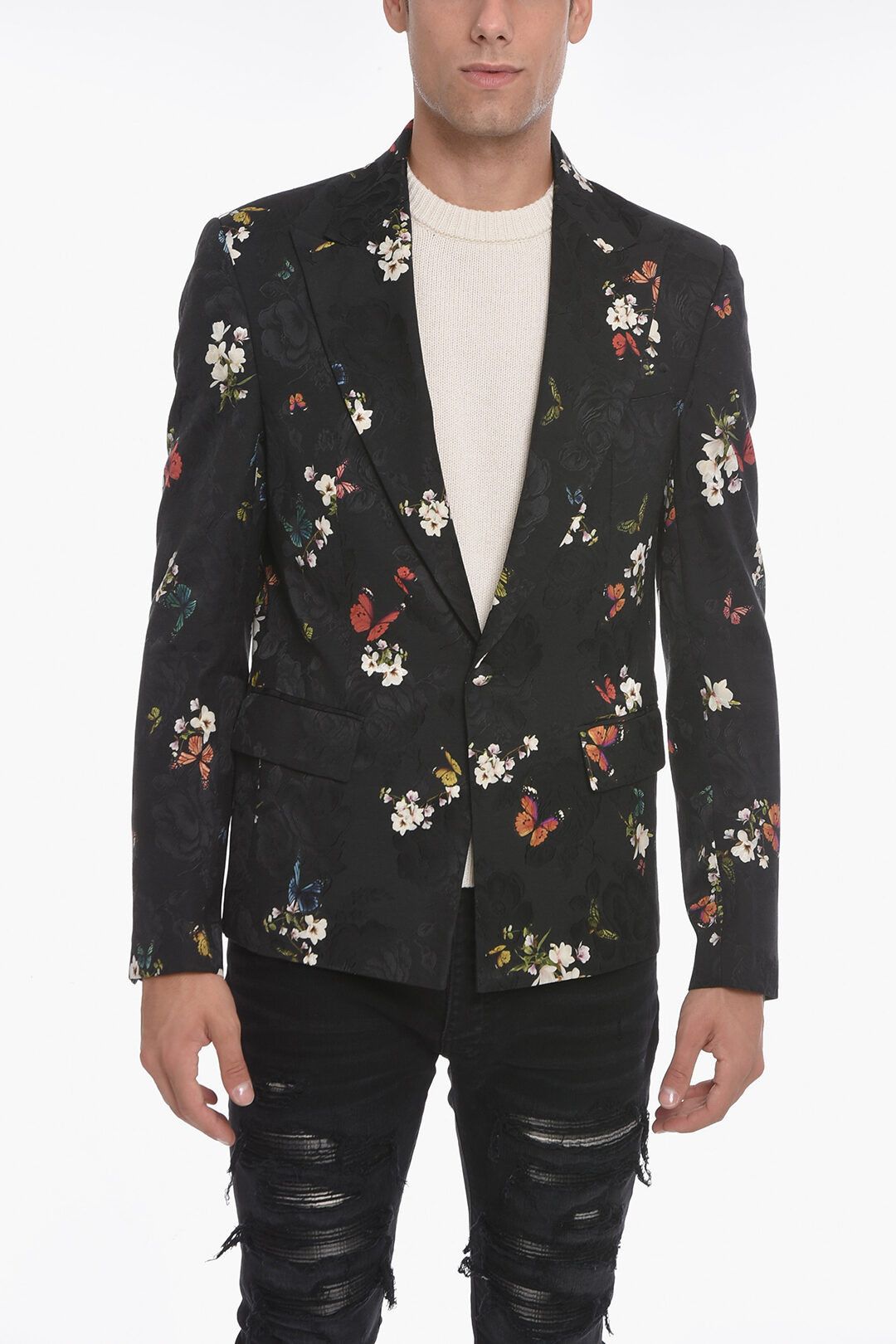 image of Amiri Og1Mm1223 Blazer In Black, Men's (Size Medium)