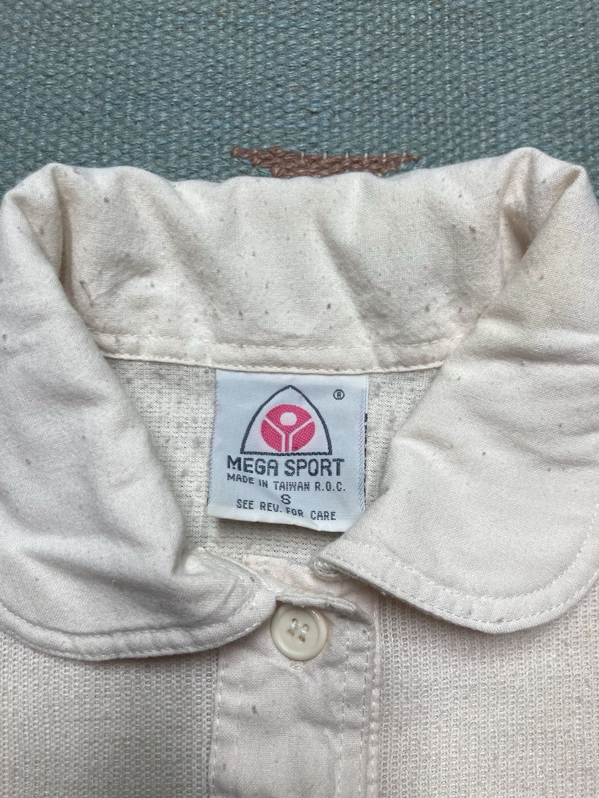 Vintage 80s knit t shirt henley polo pullover anorak megasport small Size US S / EU 44-46 / 1 - 5 Thumbnail