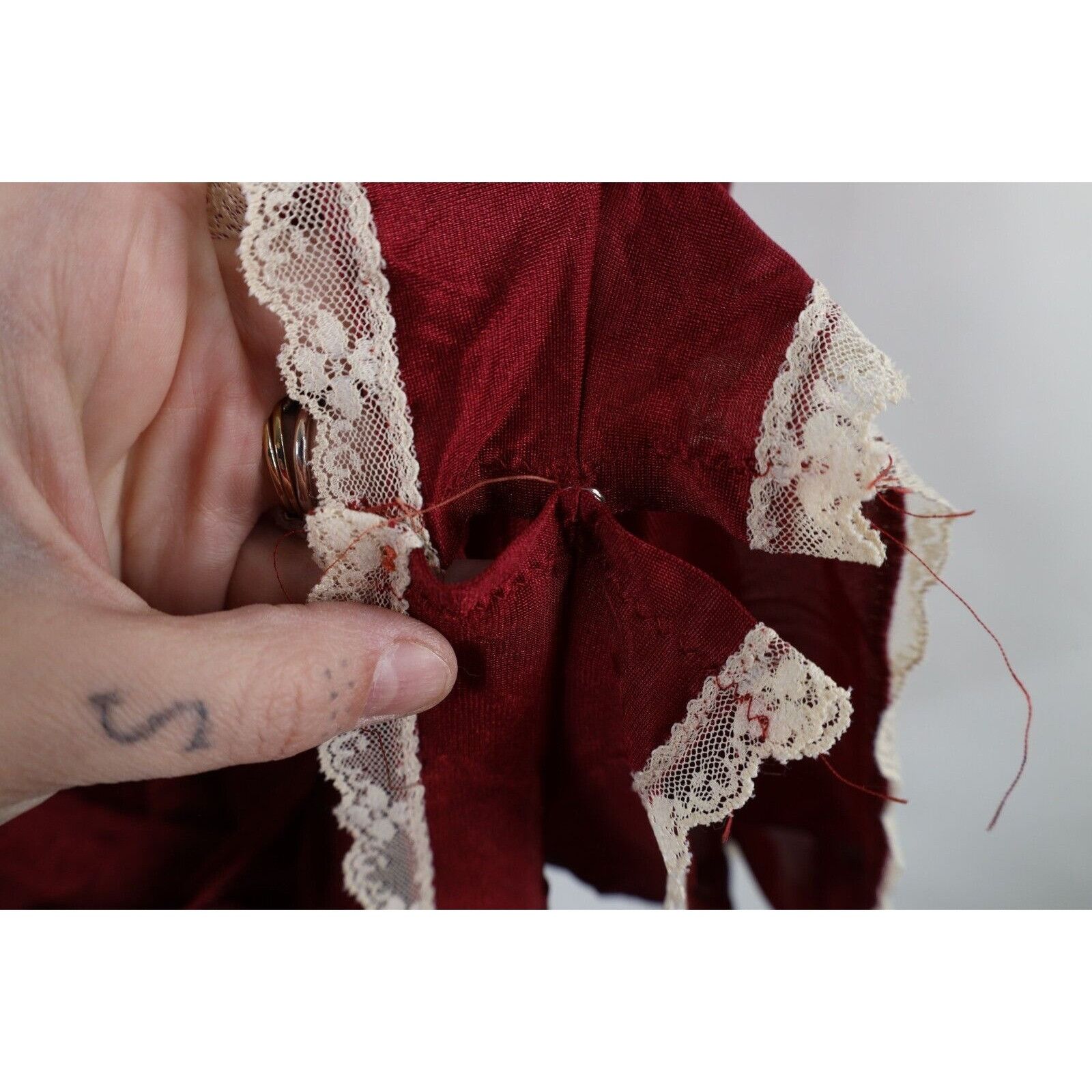 Vintage Vintage 60s 70s Rockabilly Hollywood Lace Snap Crotch Romper Size M / US 6-8 / IT 42-44 - 7 Thumbnail