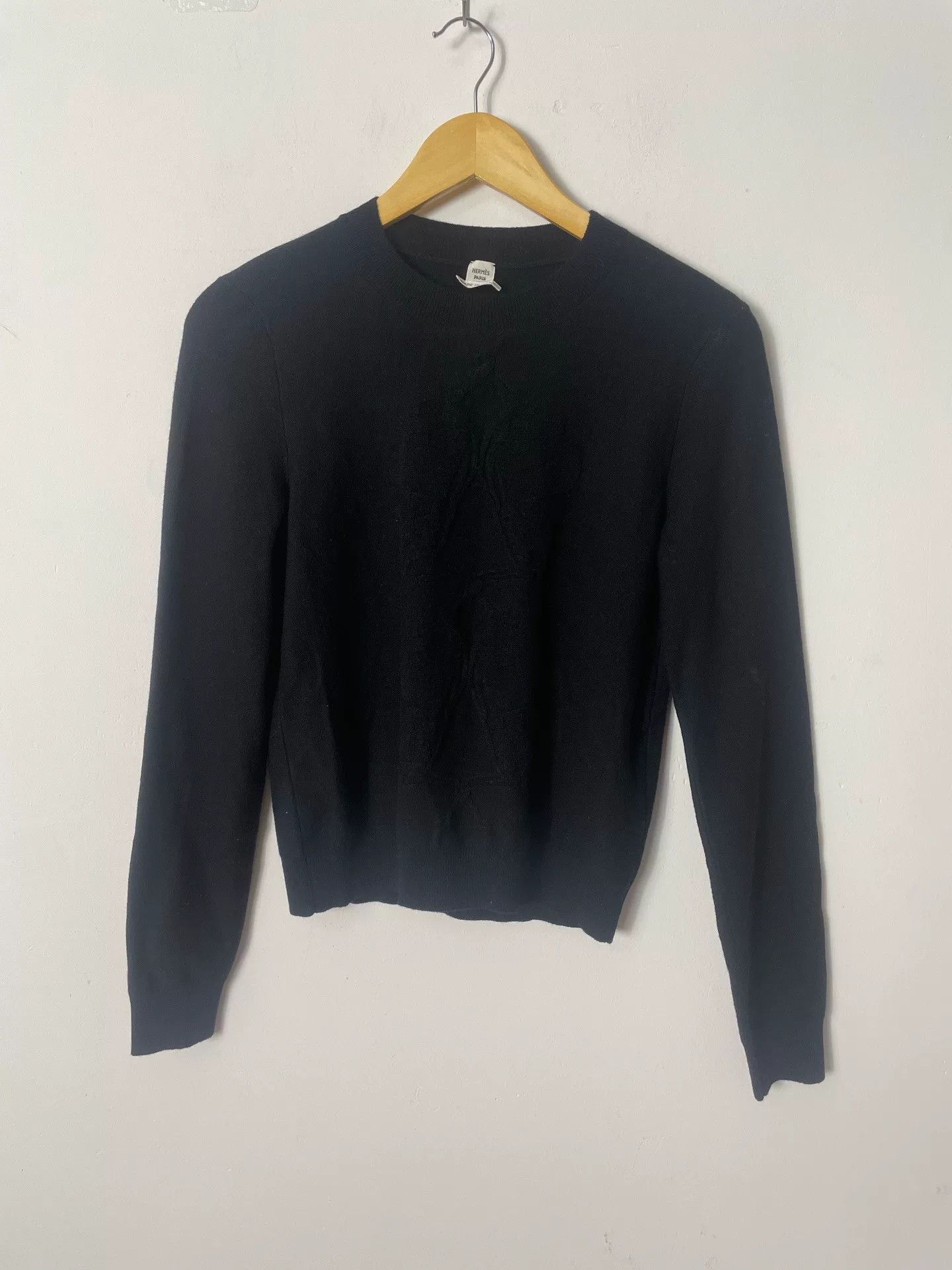 Hermes Hermes Black Wool Pullover Sweater Size US XS / EU 42 / 0 - 1 Thumbnail
