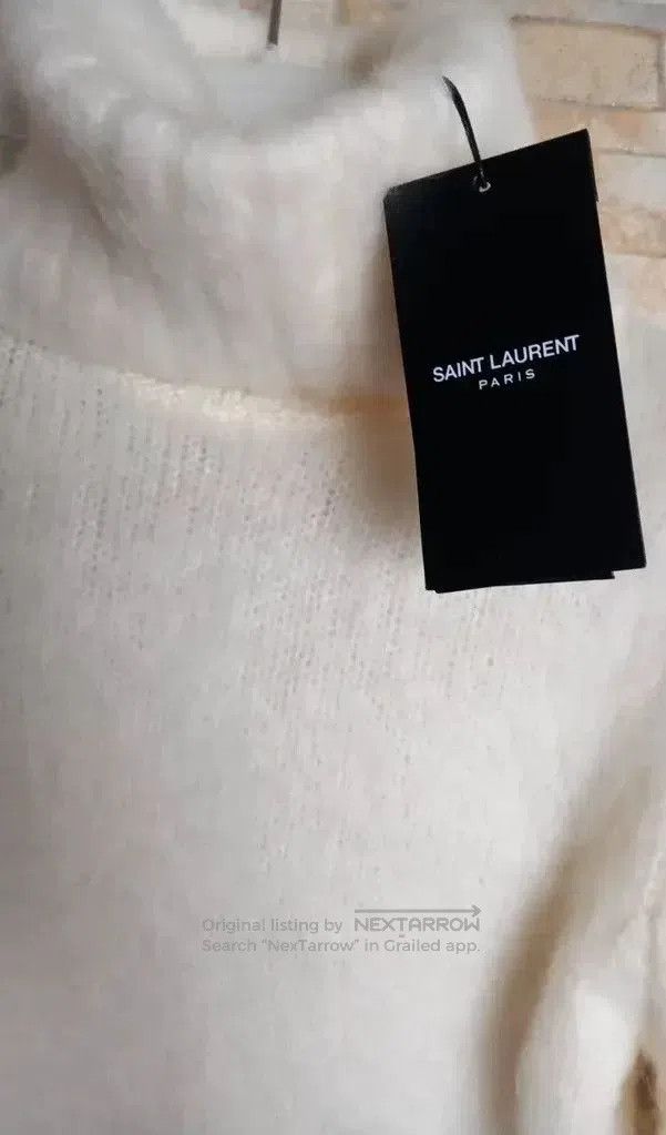 Saint Laurent Paris Saint Laurent White Cropped Turtleneck Sweater. Size M / US 6-8 / IT 42-44 - 7 Thumbnail