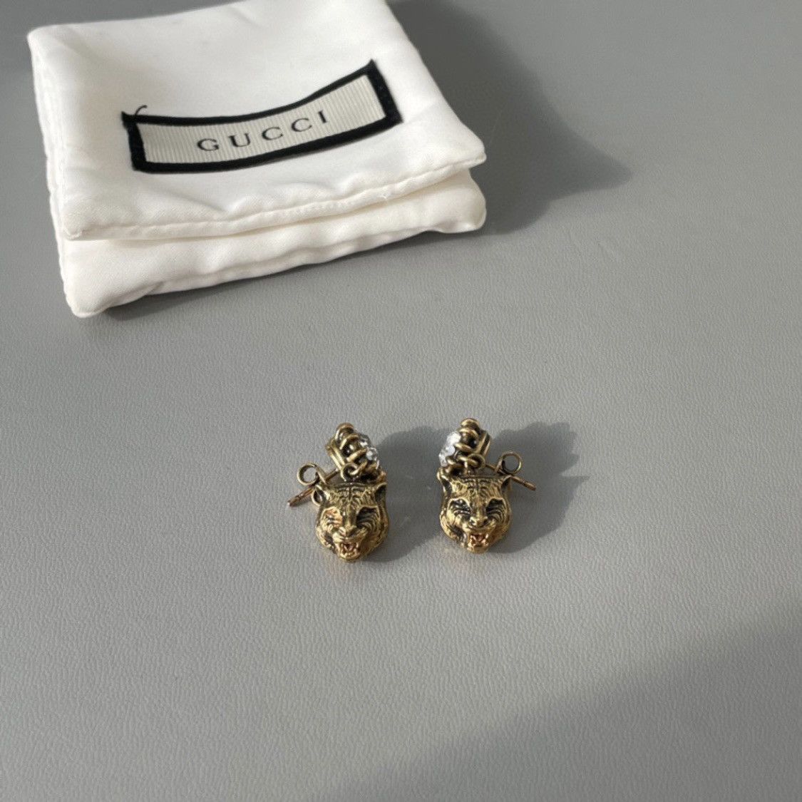 Gucci Tiger head crystal earrings Size ONE SIZE - 2 Thumbnail