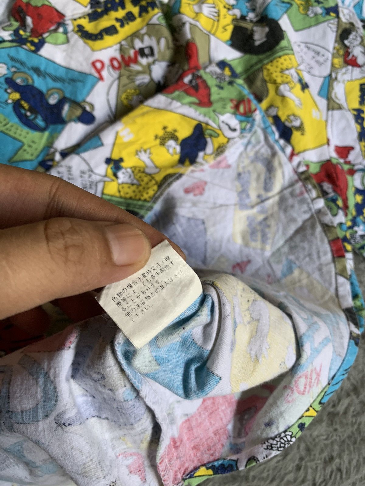 Japanese Brand Vintage 90s Aspetuck Comic Pattern Open Collar Shirt Size US L / EU 52-54 / 3 - 5 Thumbnail