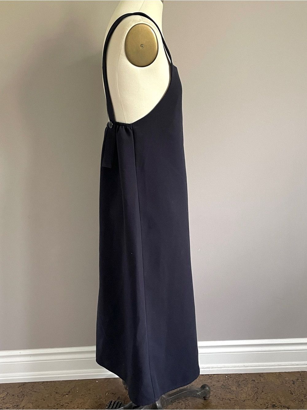 Other Navy Blue Pinafore Midi Shift Dress - Small / Medium Size M / US 6-8 / IT 42-44 - 3 Thumbnail